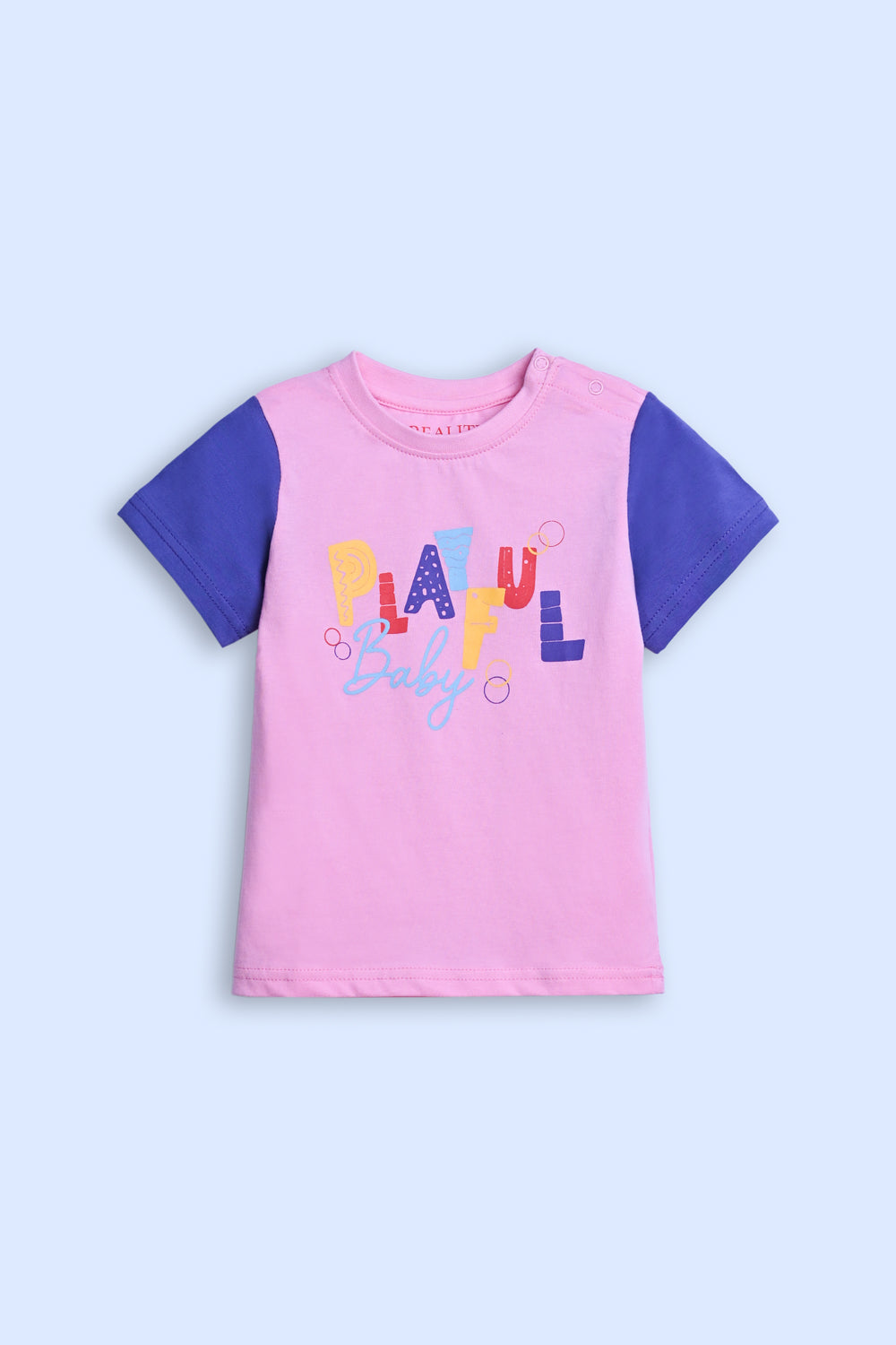 GIRLS BABY PINK T-SHIRT REALITY