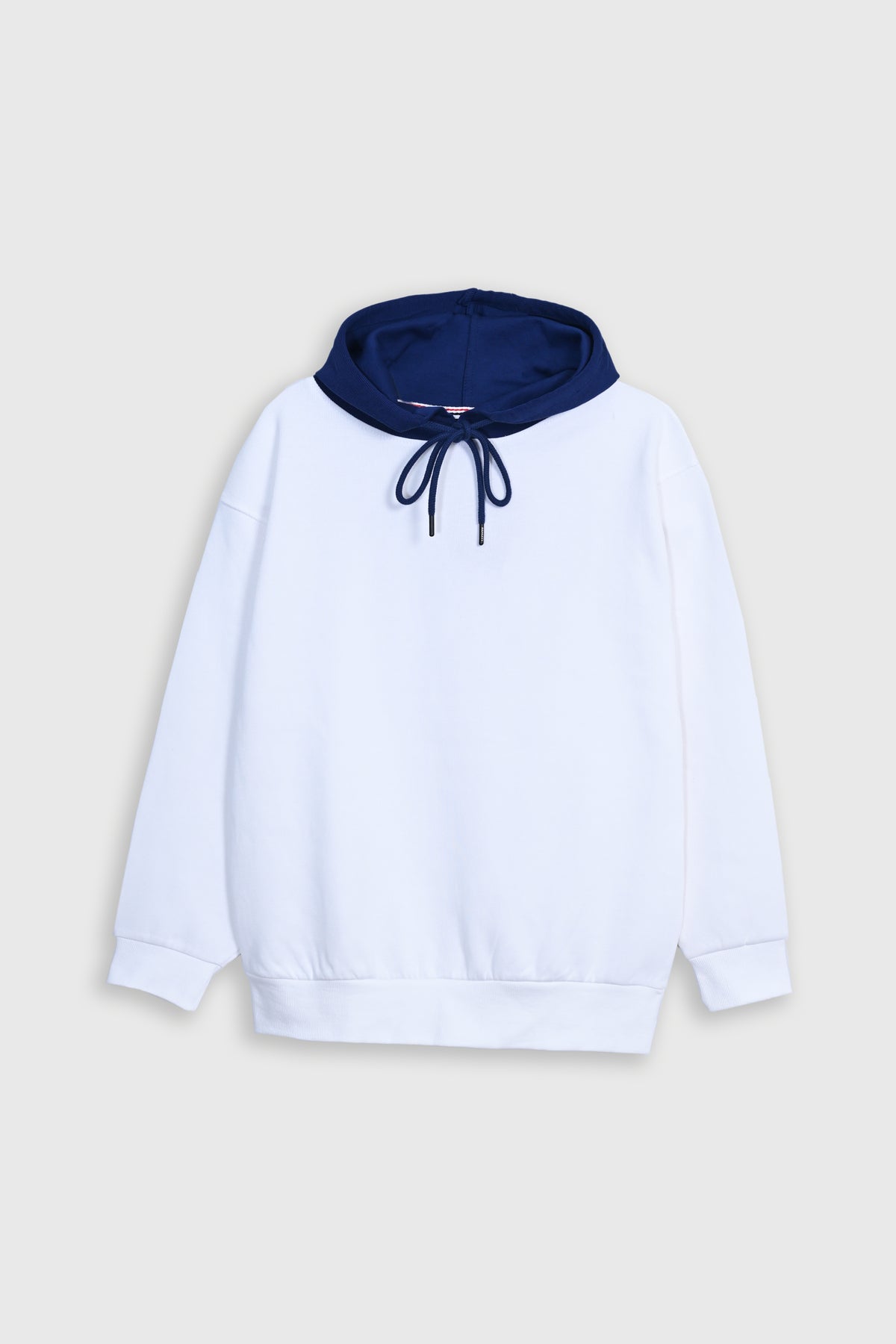 MEN CONTRAST WHITE HOODIE Reality