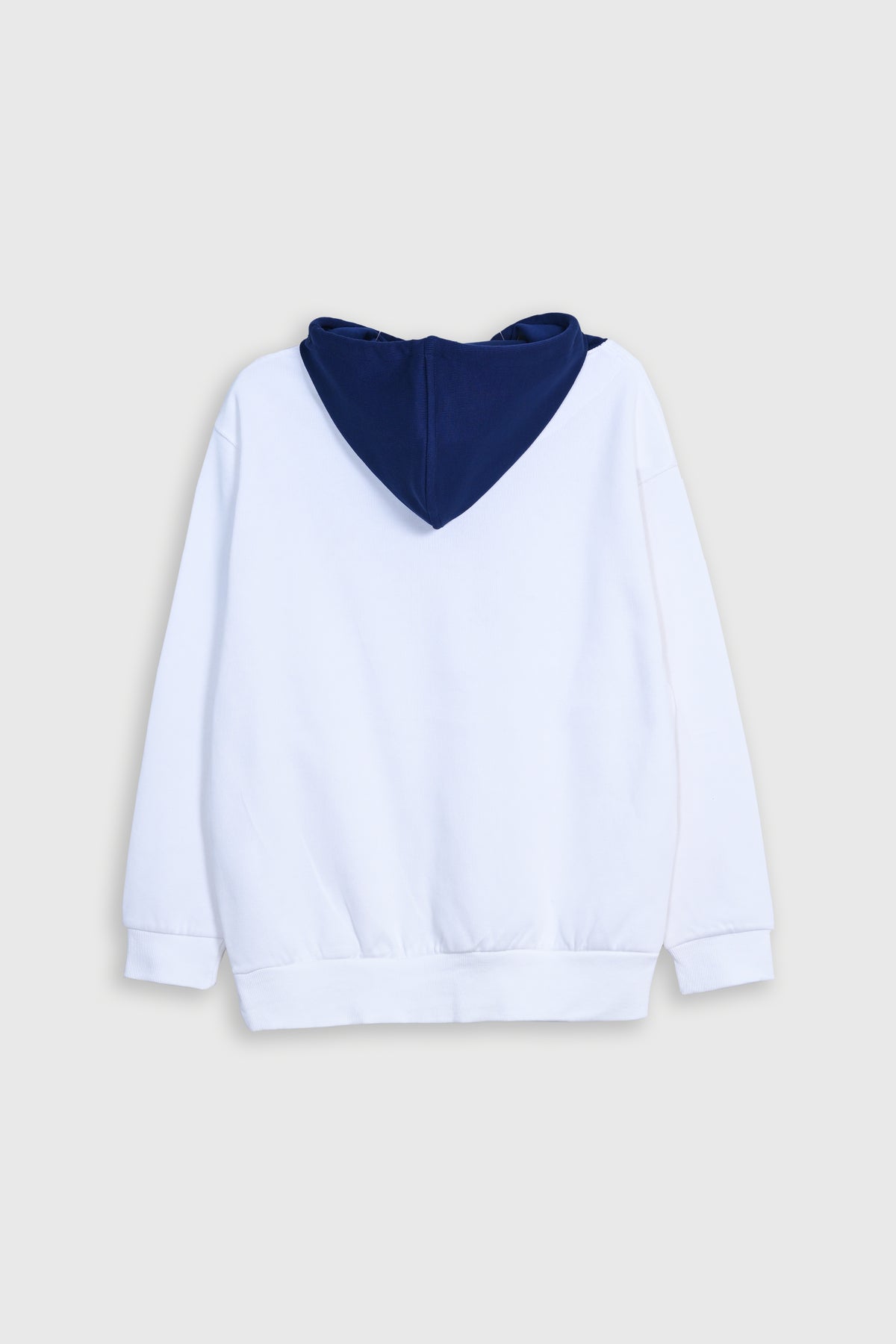 MEN CONTRAST WHITE HOODIE Reality