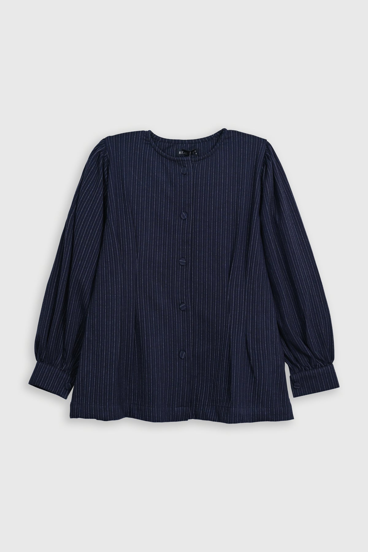 LADIES PIN STRIP NAVY CO-ORD SET Reality