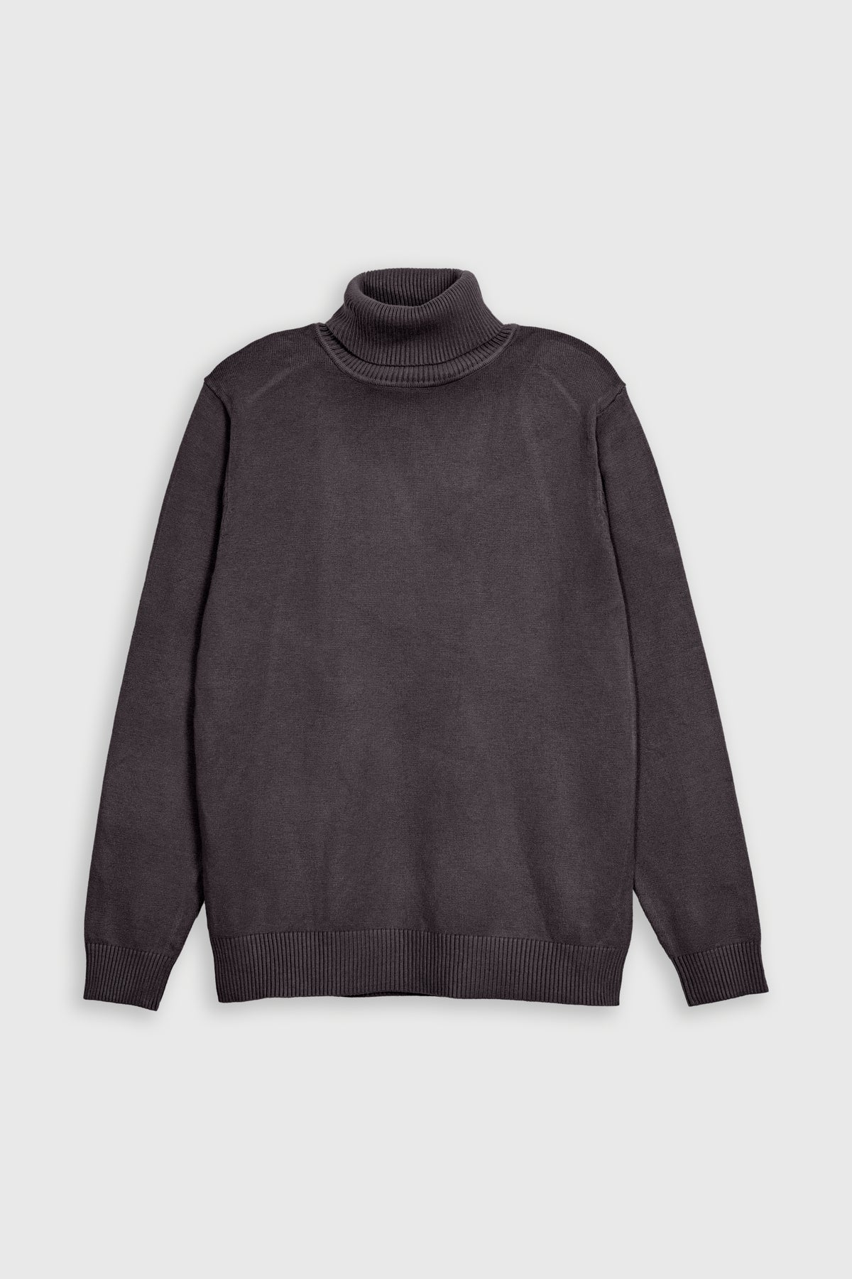 MEN TURTLE NECK CHOCLATE SWEATER Reality