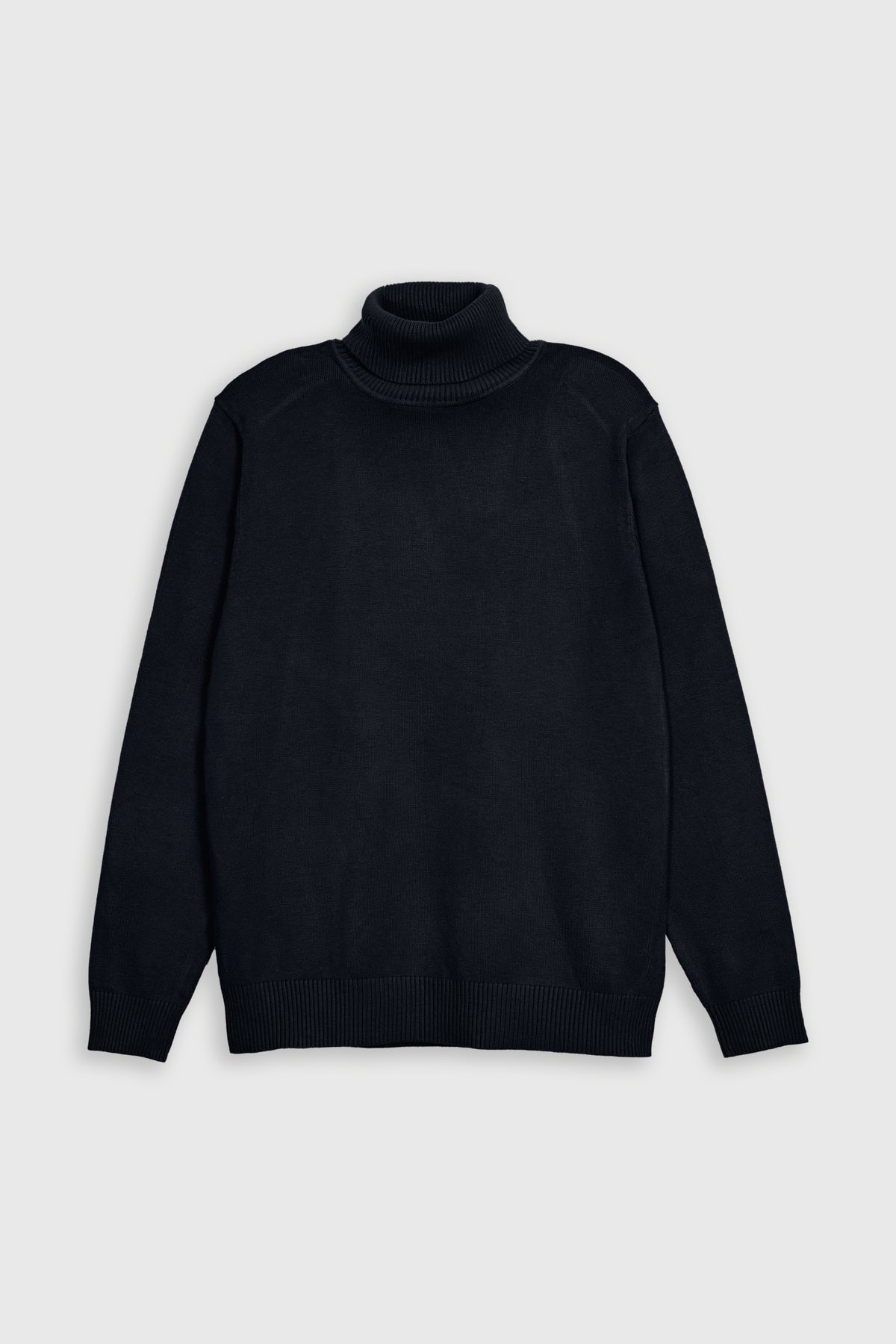 MEN TURTLE NECK BLACK SWEATER Reality