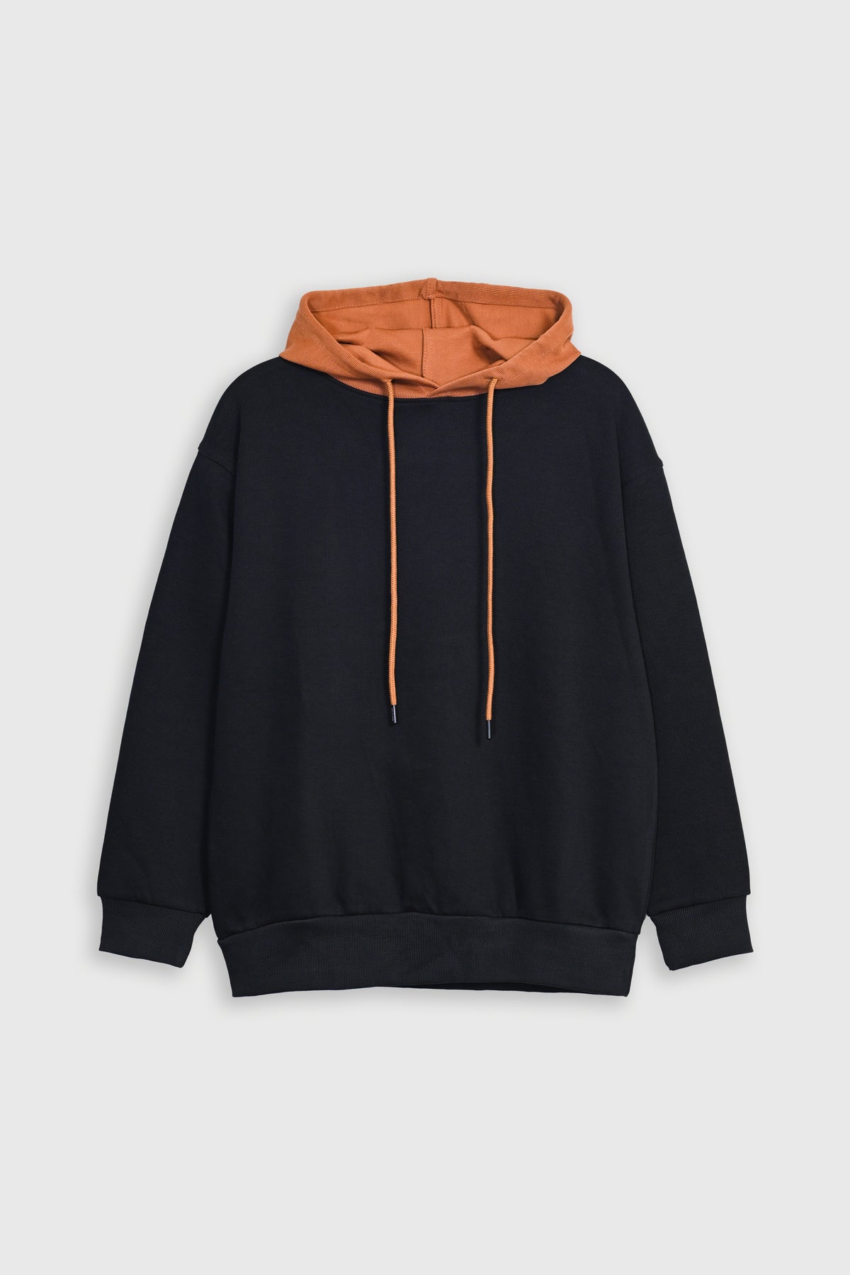 MEN CONTRAST BLACK HOODIE Reality