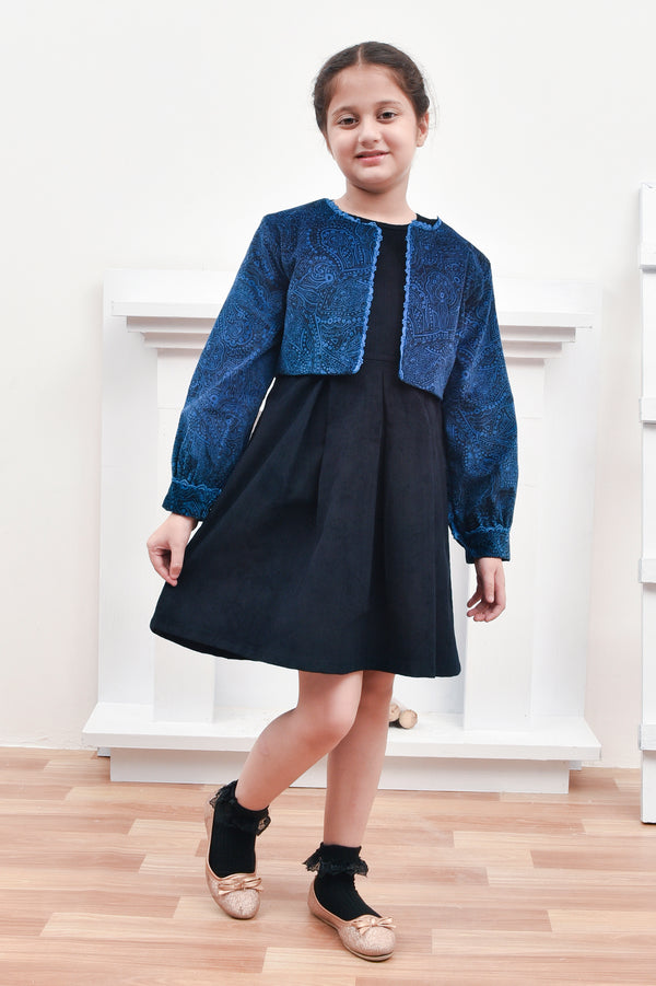 Navy Blue Bolero with Classic Frock