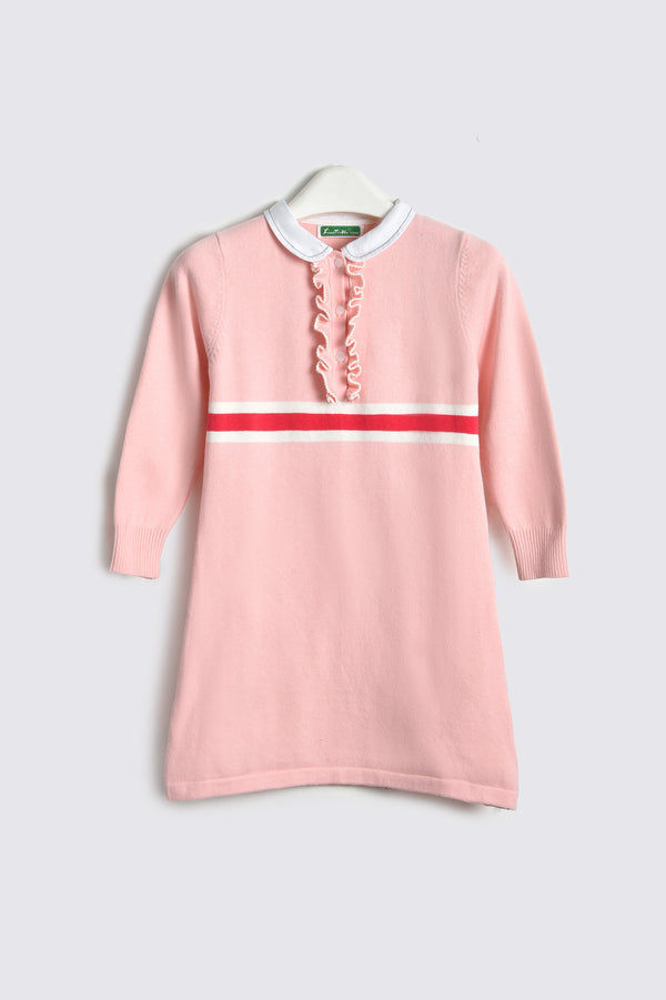 Pink Stripe Charm Sweater