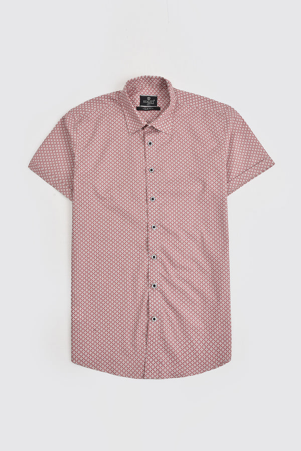 Geometric Graphite Printed Shirt