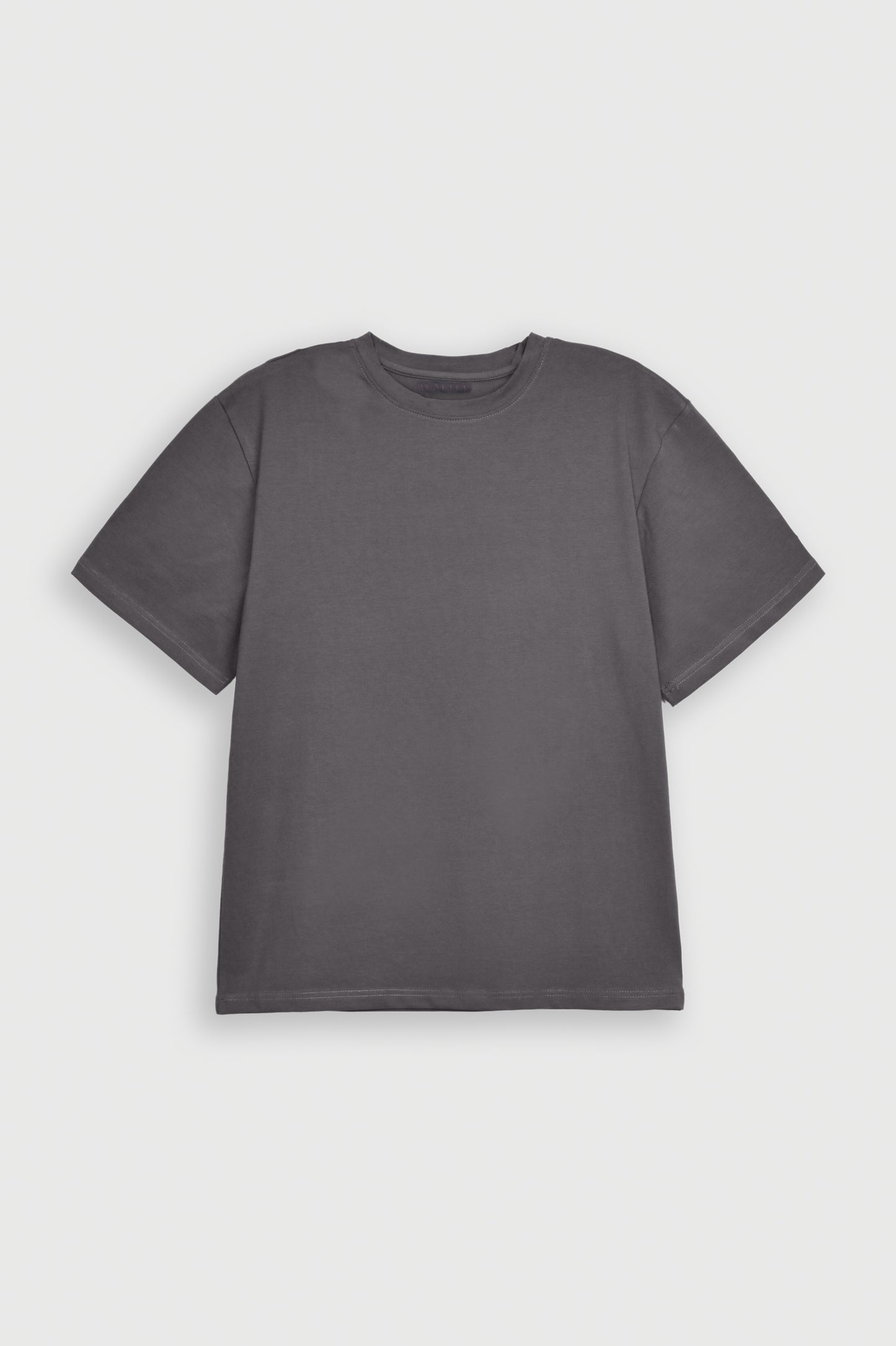 GRAY INTERLOCK DOWN SHOULDER TEE Reality