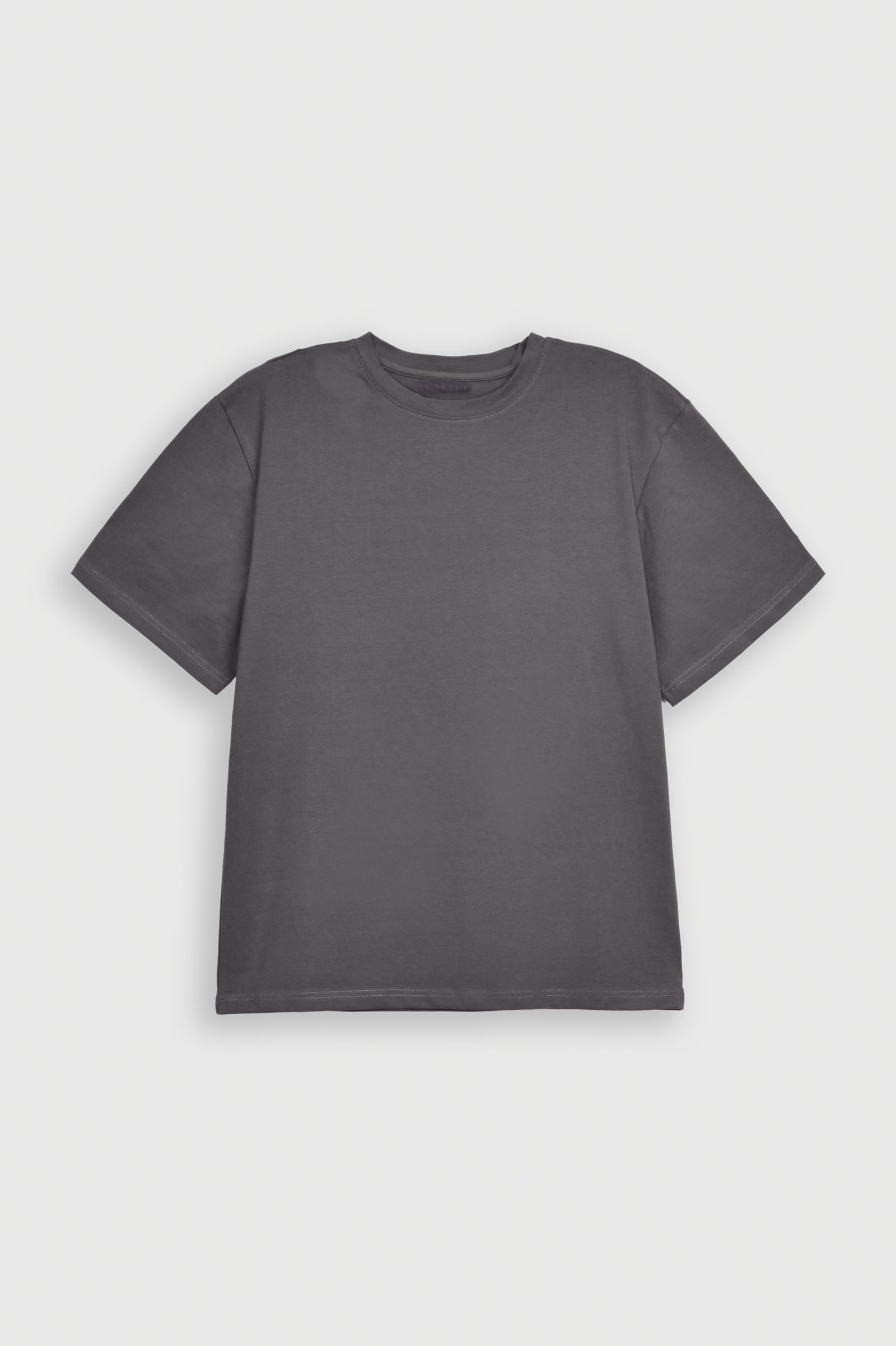 GRAY INTERLOCK DOWN SHOULDER TEE Reality