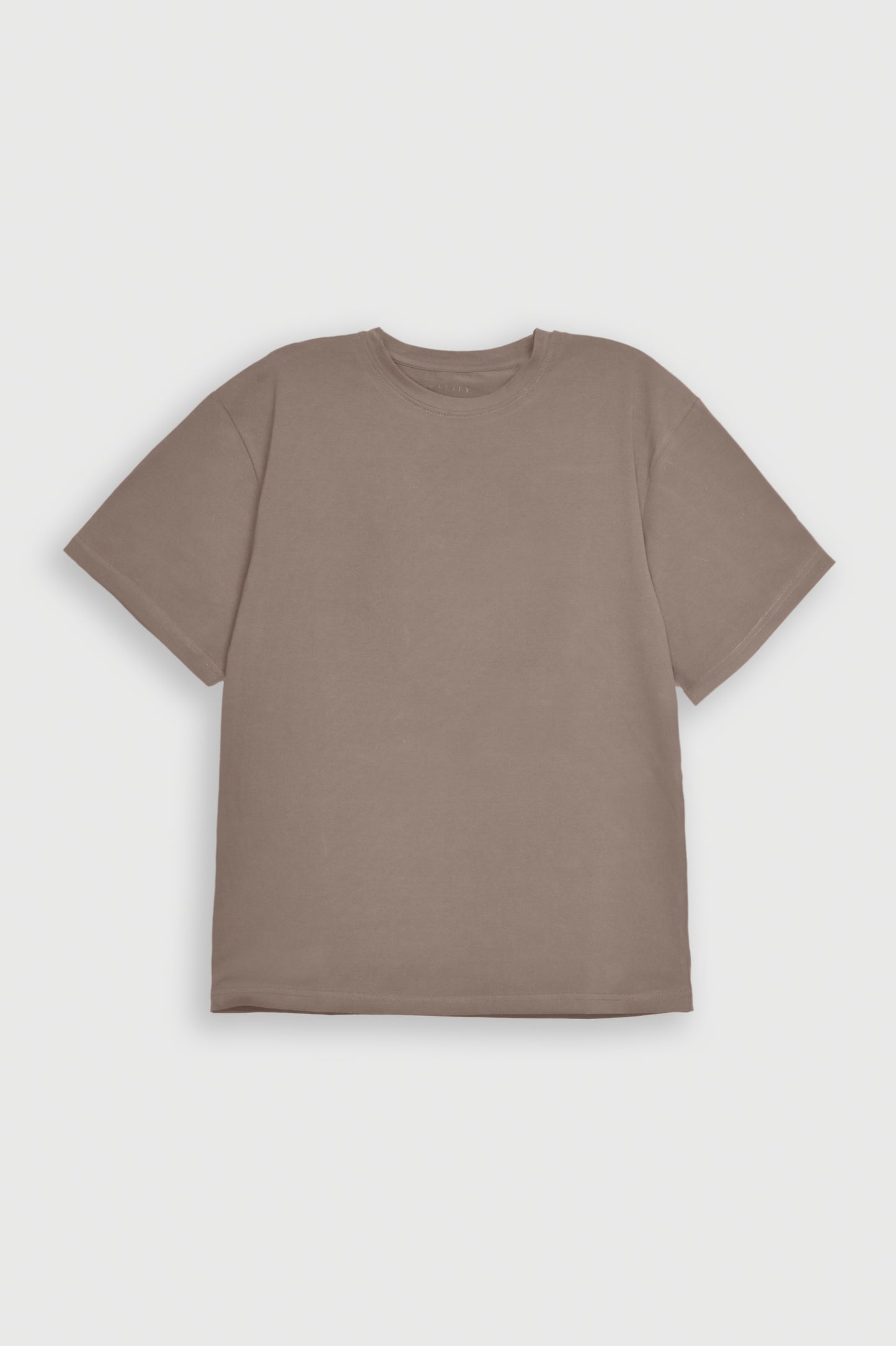 LIGHT BROWN INTERLOCK DOWN SHOULDER TEE Reality
