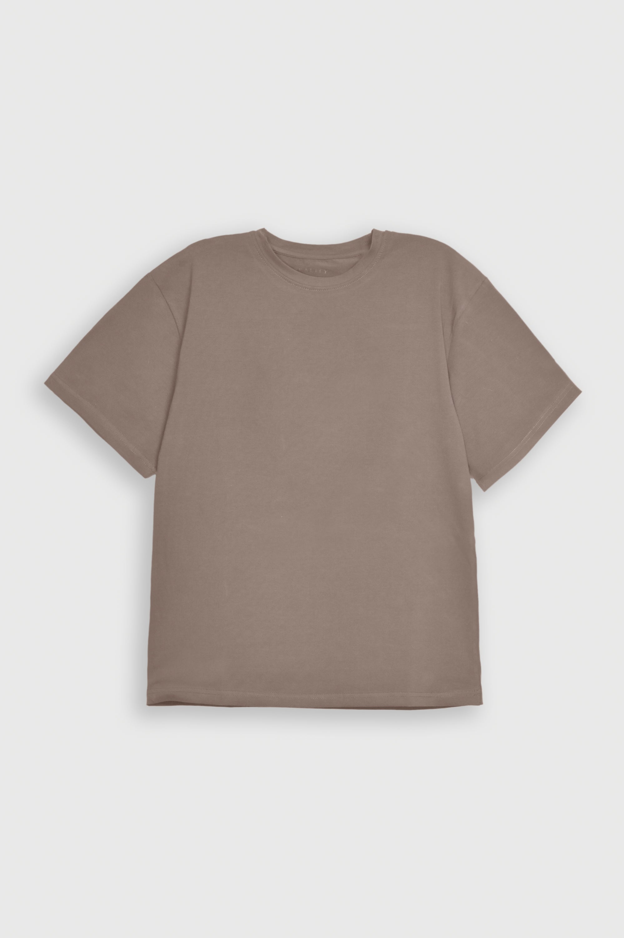 LIGHT BROWN INTERLOCK DOWN SHOULDER TEE Reality