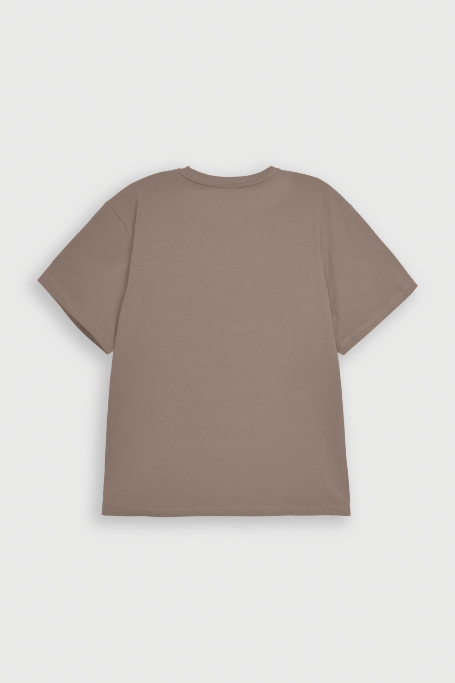 LIGHT BROWN INTERLOCK DOWN SHOULDER TEE Reality