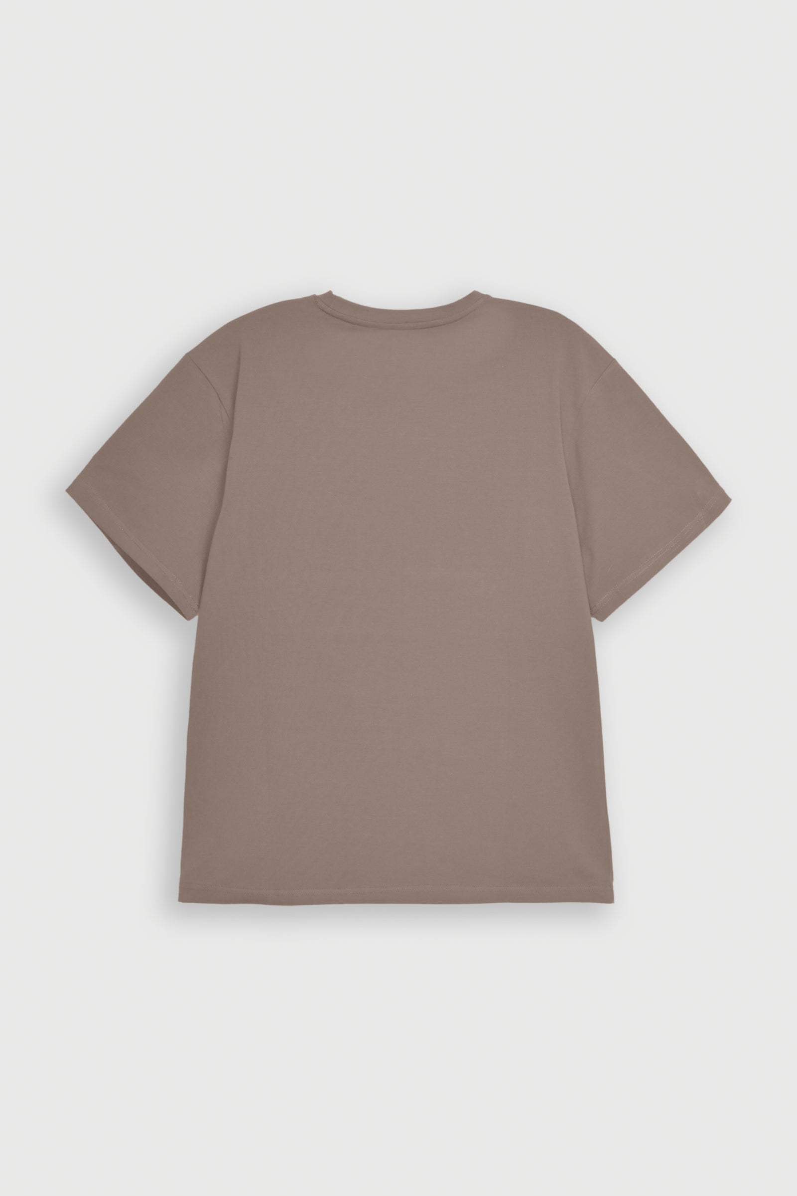 LIGHT BROWN INTERLOCK DOWN SHOULDER TEE Reality