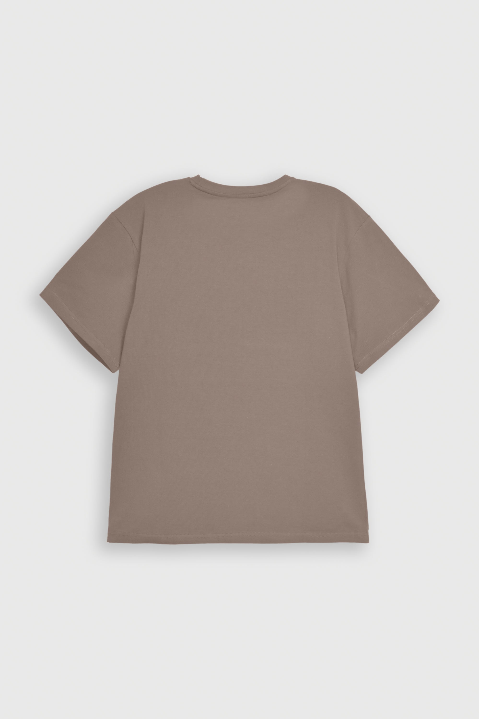 LIGHT BROWN INTERLOCK DOWN SHOULDER TEE Reality