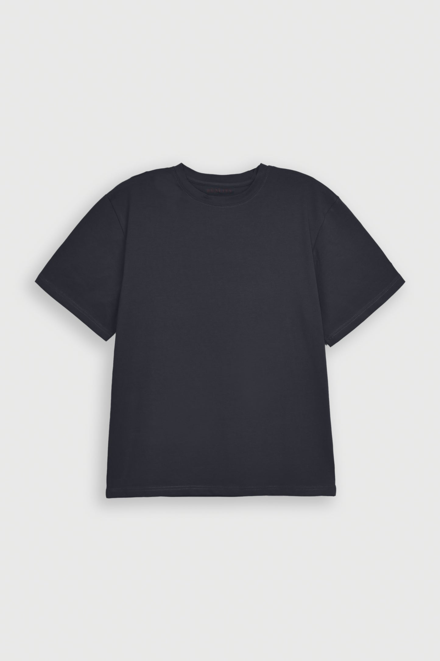 DARK GRAY INTERLOCK DOWN SHOULDER TEE Reality