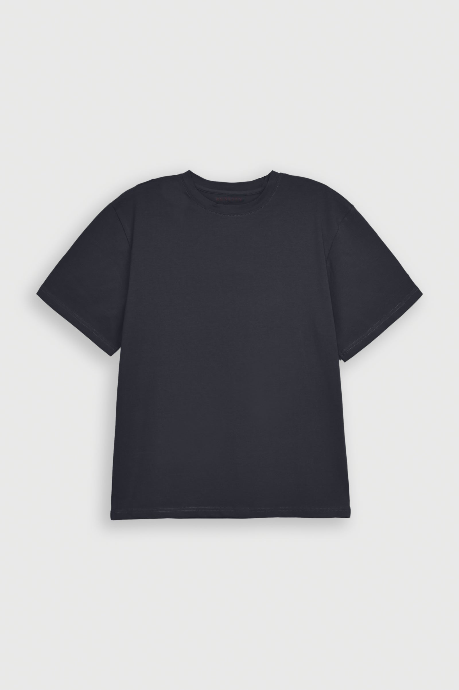 DARK GRAY INTERLOCK DOWN SHOULDER TEE Reality