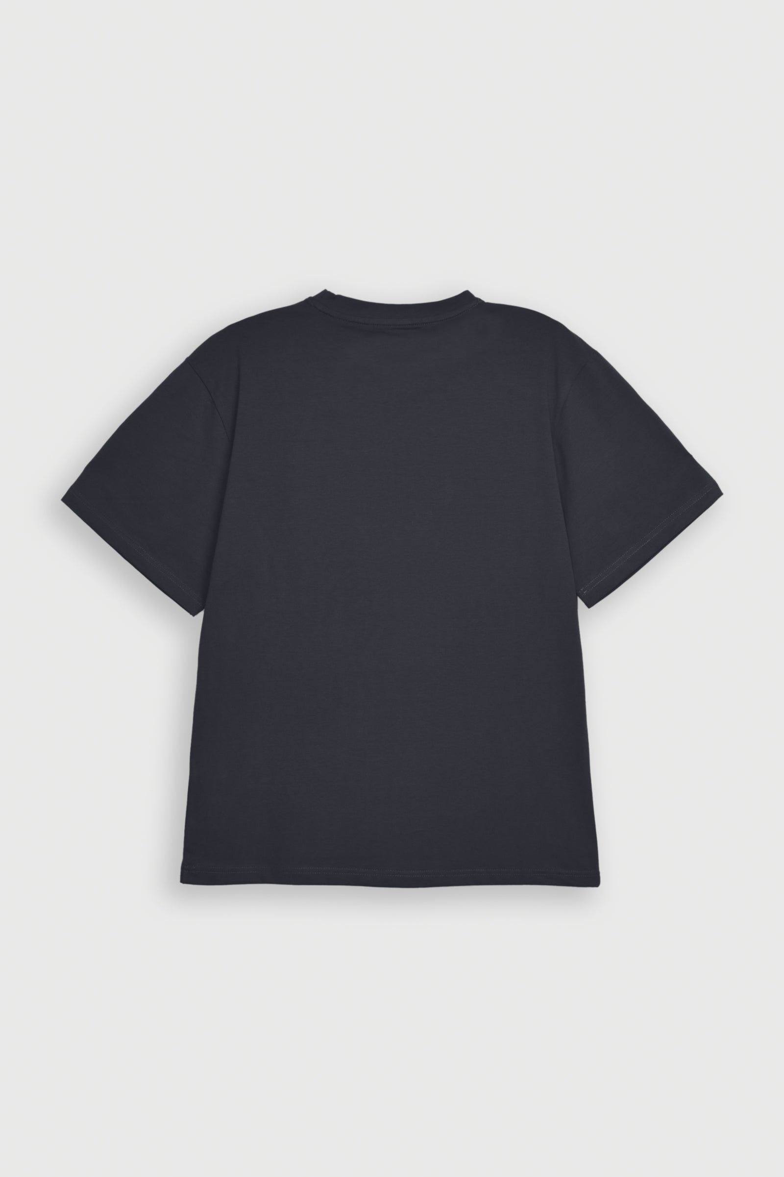 DARK GRAY INTERLOCK DOWN SHOULDER TEE Reality