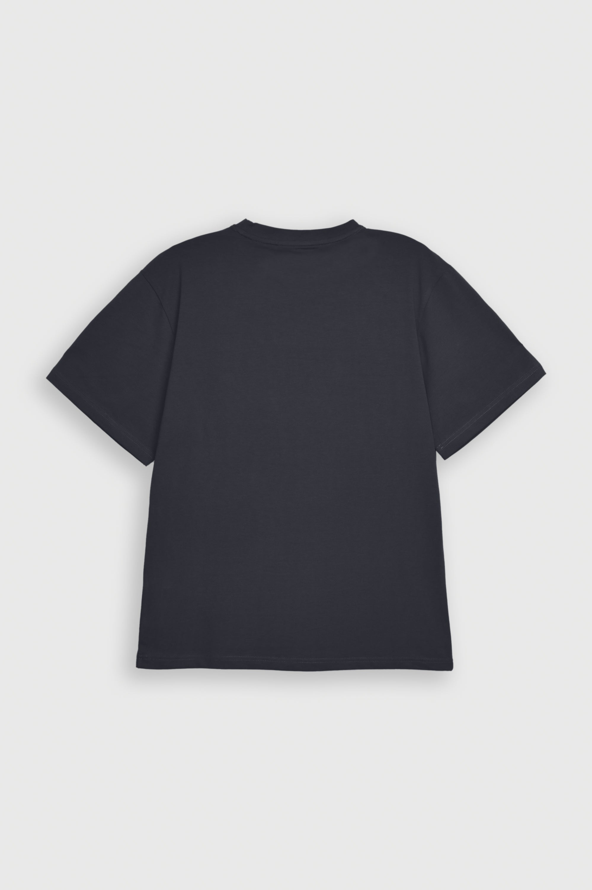 DARK GRAY INTERLOCK DOWN SHOULDER TEE Reality
