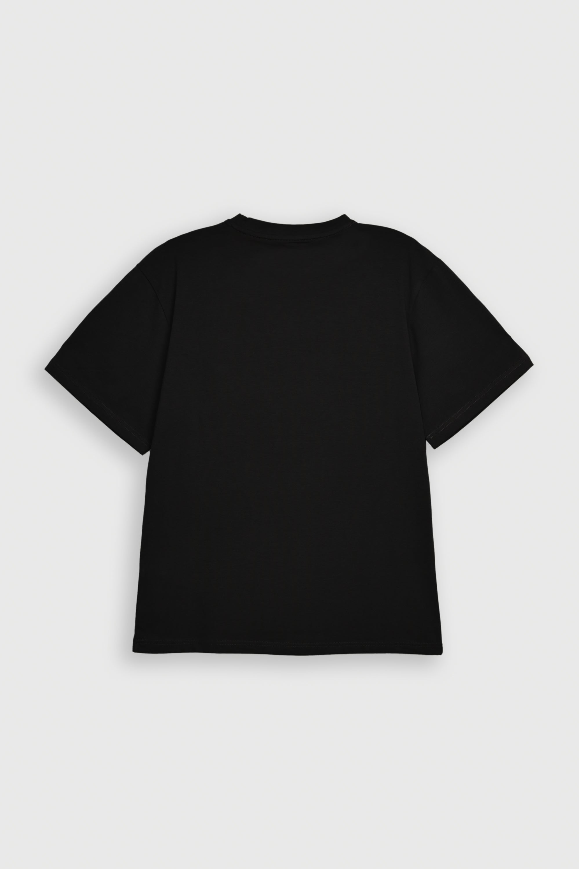 BLACK INTERLOCK DOWN SHOULDER TEE Reality