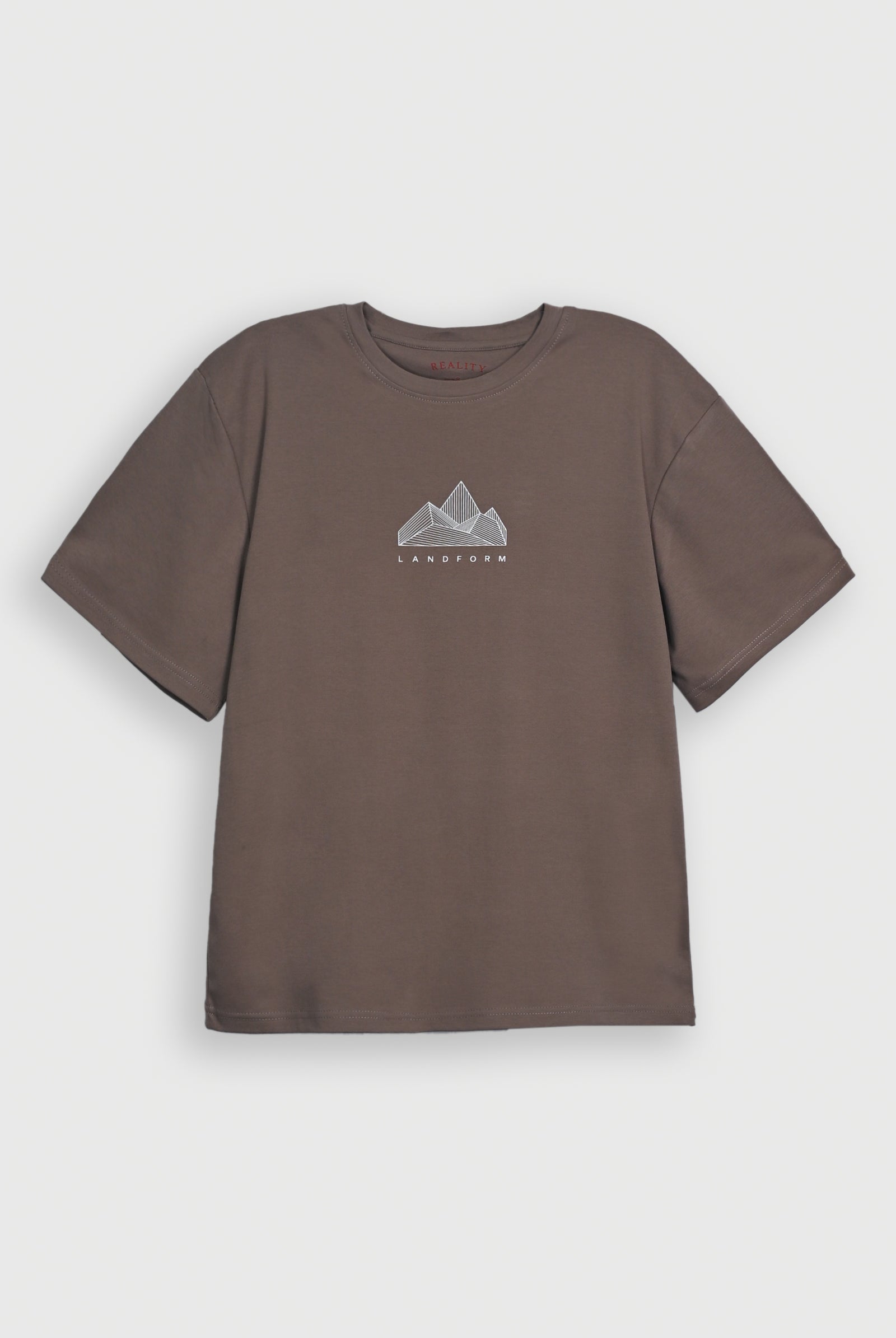 LIGHT BROWN LYCRA JERSEY TEE Reality