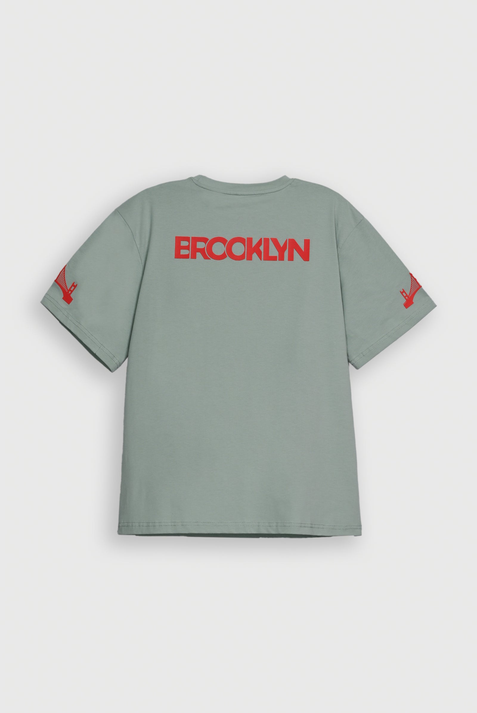 LIGHT GREEN LYCRA JERSEY BROOKLYN GRAPHIC TEE Reality
