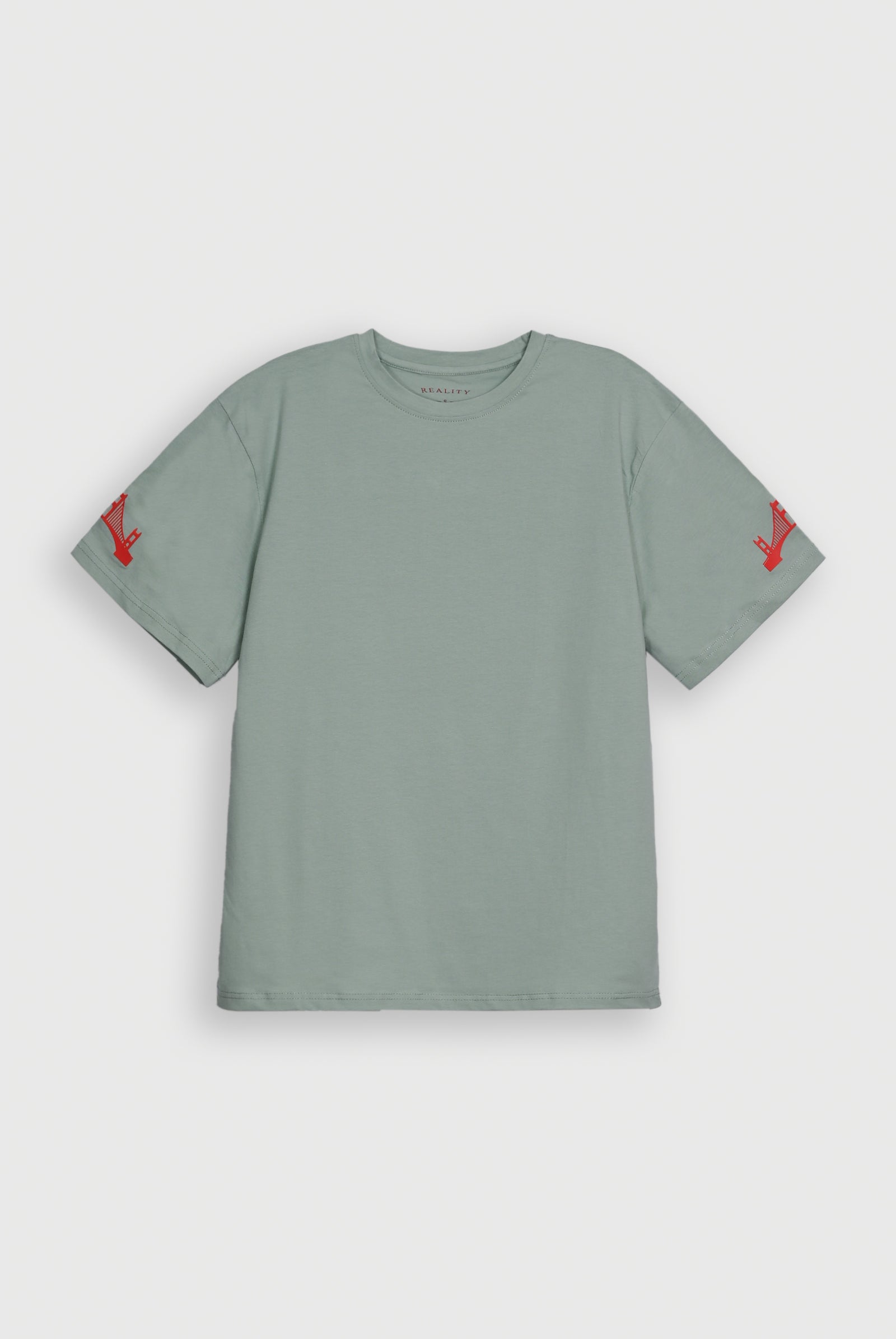 LIGHT GREEN LYCRA JERSEY BROOKLYN GRAPHIC TEE Reality