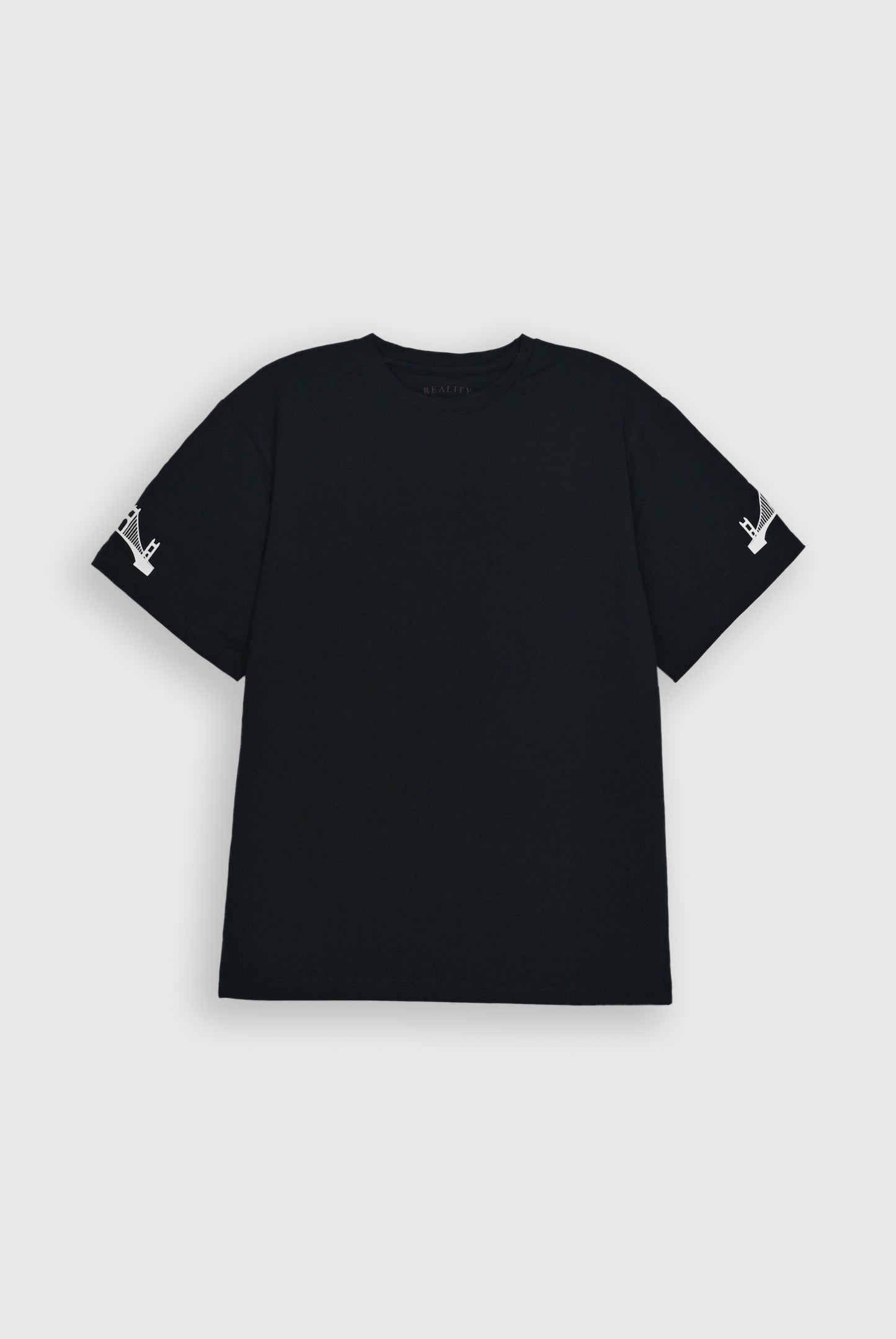BLACK  LYCRA JERSEY BROOKLYN GRAPHIC TEE