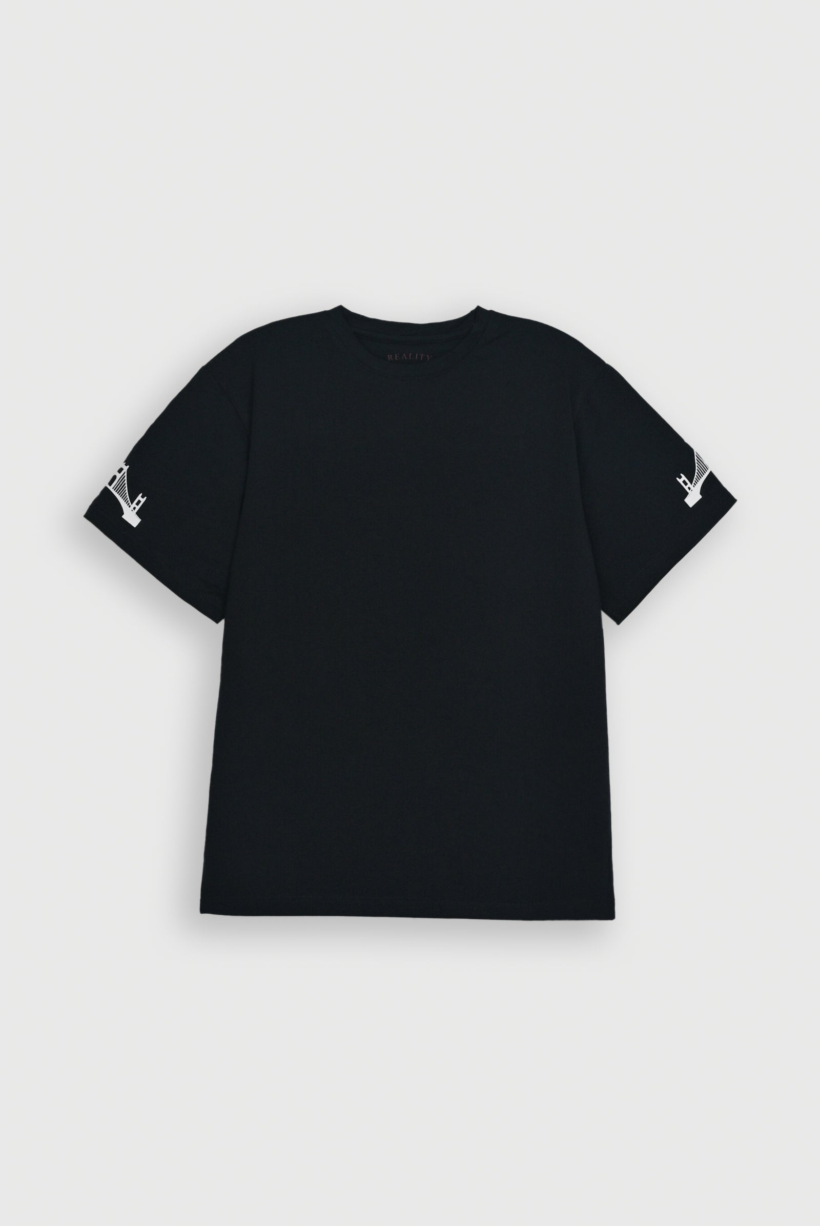 BLACK LYCRA JERSEY BROOKLYN GRAPHIC TEE Reality