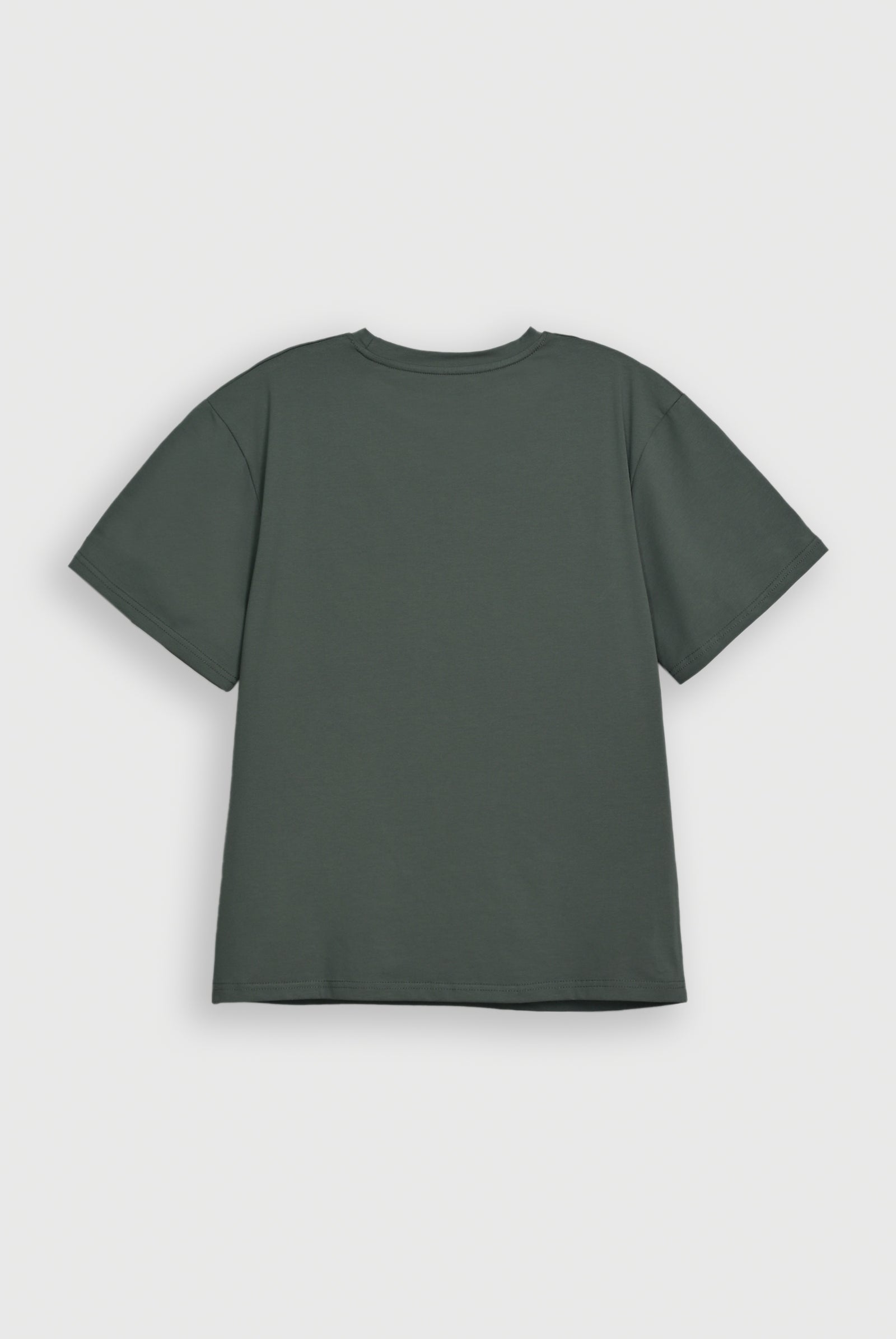OLIVE LYCRA JERSEY MOTO GRAPHIC TEE Reality