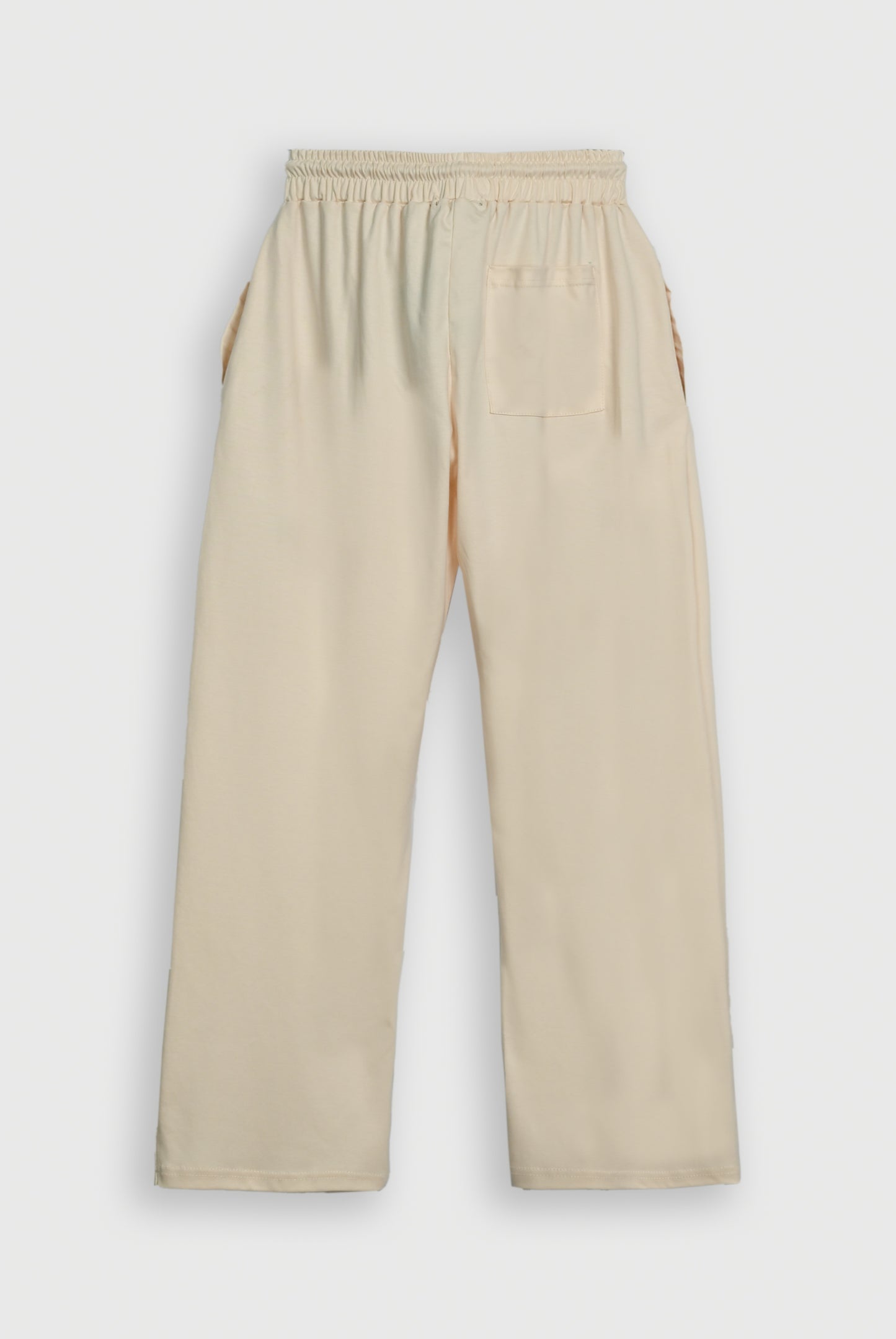 CREAM INTERLOCK KNITTED TROUSER