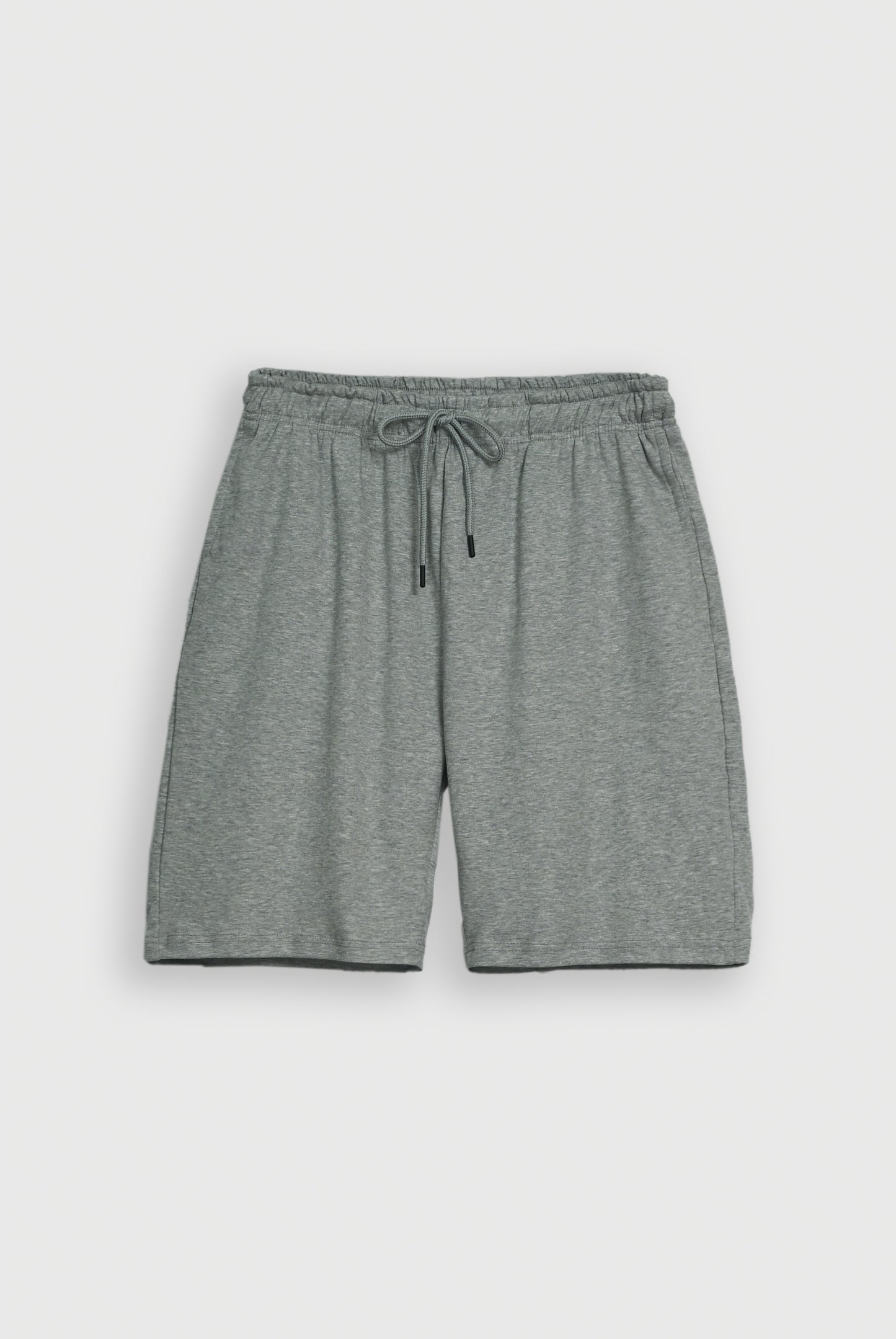 SOLID COTTON GRAY SHORTS