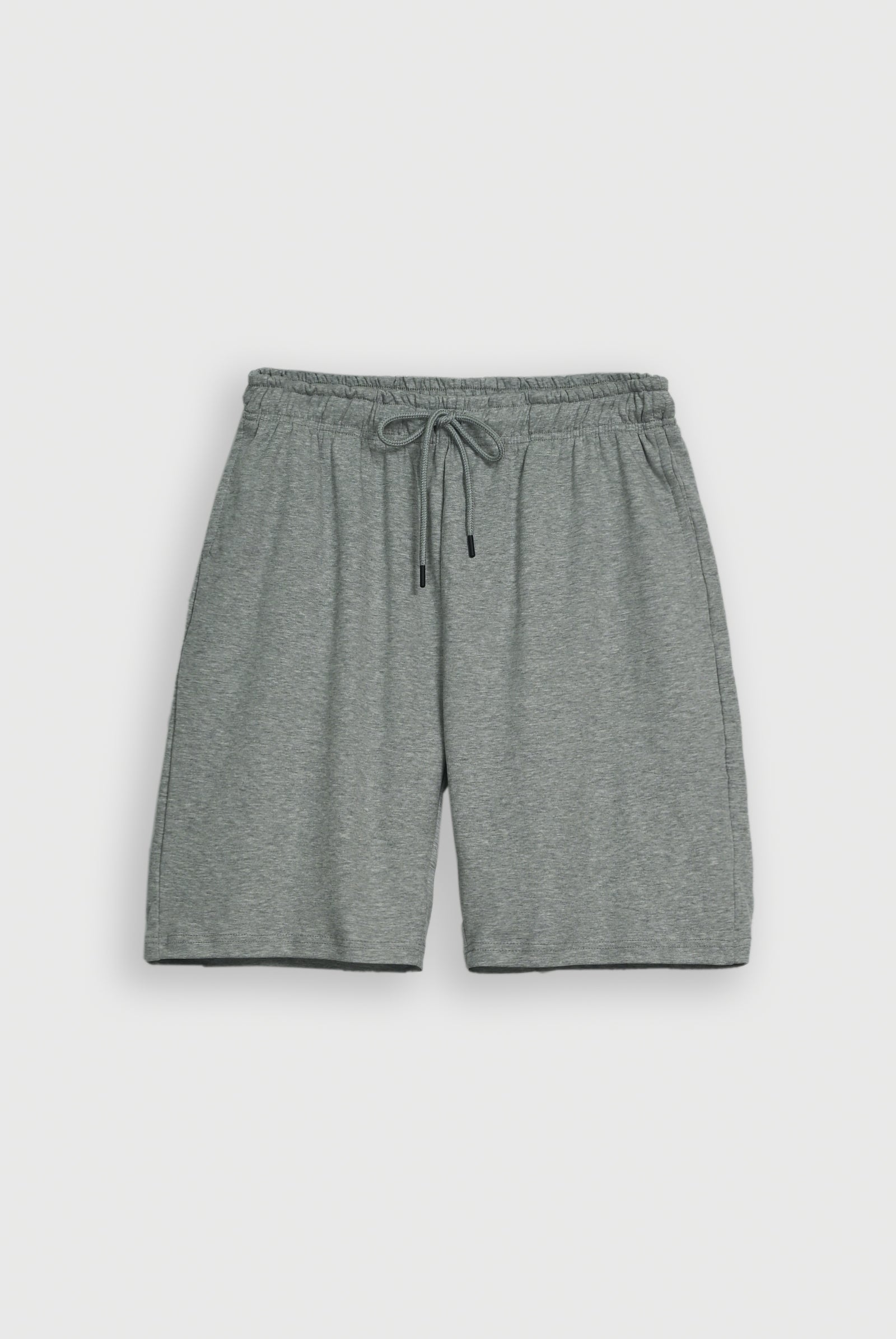 SOLID COTTON GRAY SHORTS Reality