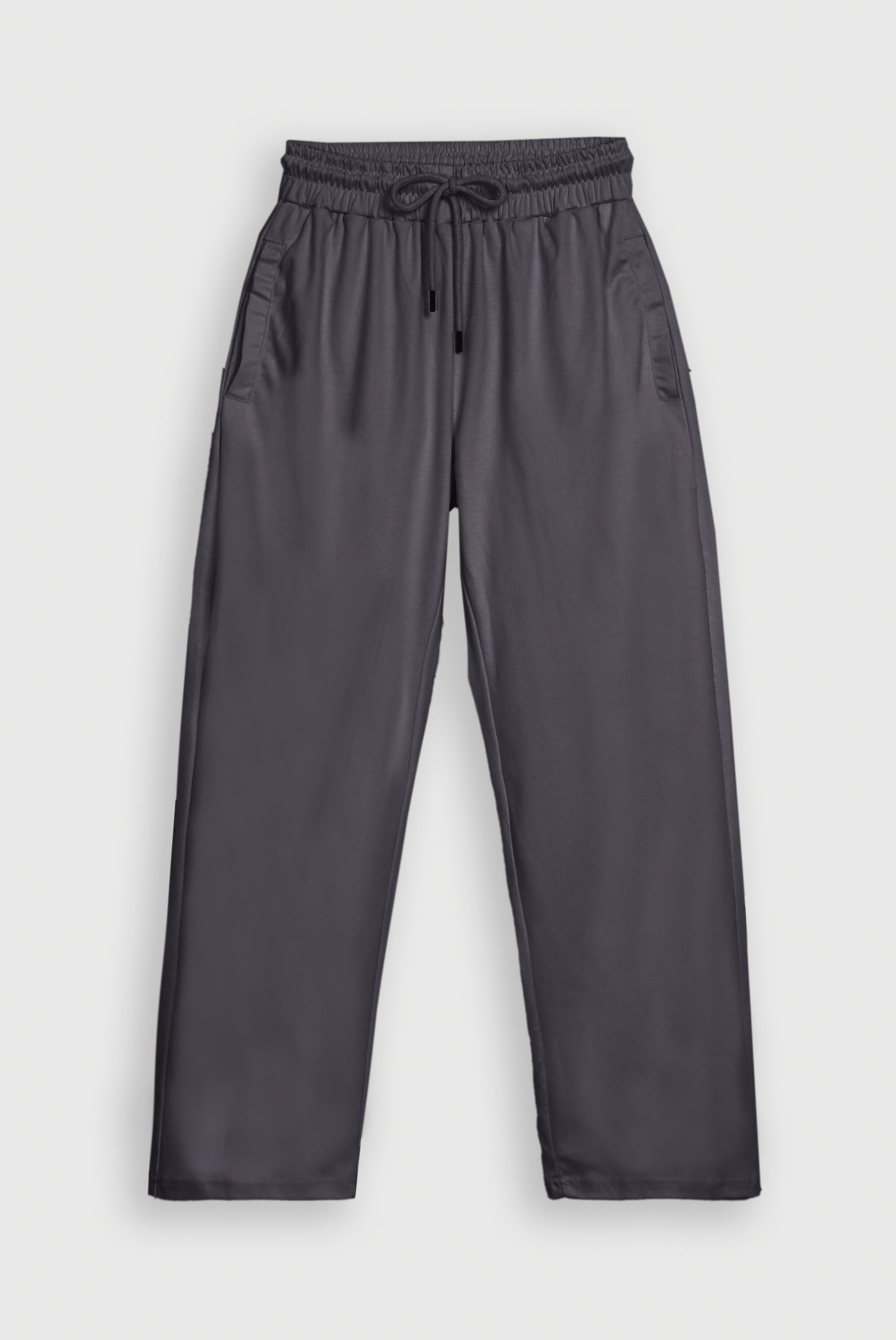 DARK GREY INTERLOCK KNITTED TROUSER Reality
