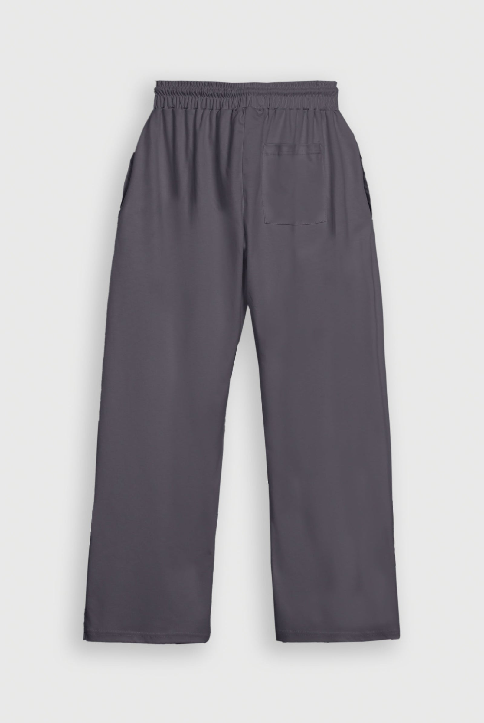 GRAY INTERLOCK KNITTED TROUSER Reality