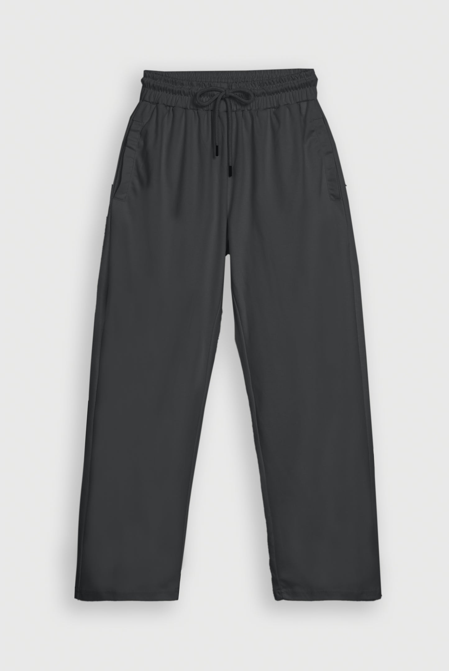 DARK GRAY INTERLOCK KNITTED TROUSER