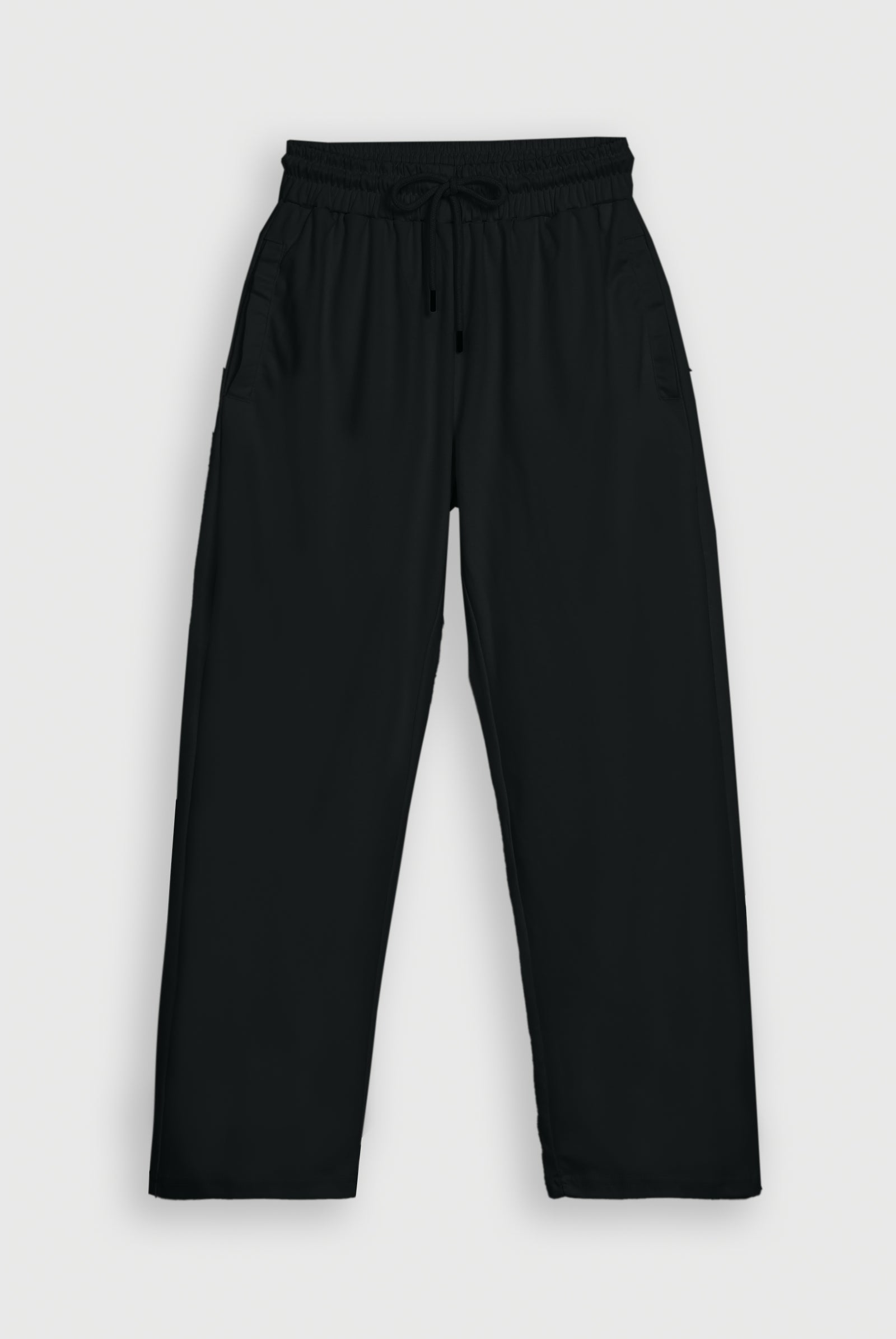 BLACK INTERLOCK KNITTED TROUSER Reality