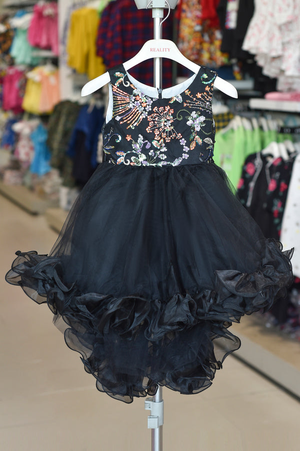 Sparkling Black Princess Frock