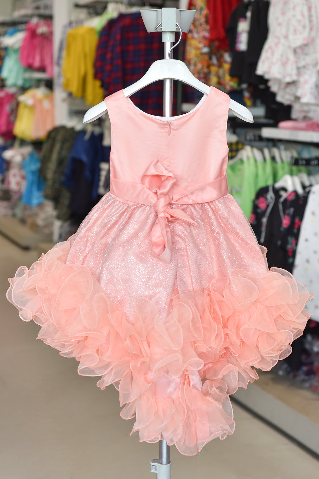 Twinkle Peach Party Frock Reality