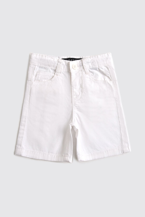 White Cotton Shorts (3-24M)