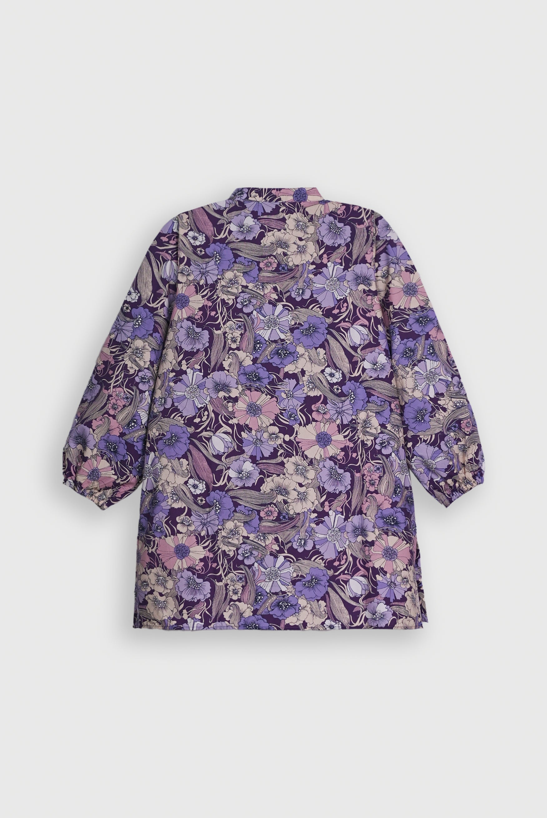 PURPLE FLORAL BLACK FROCK Reality