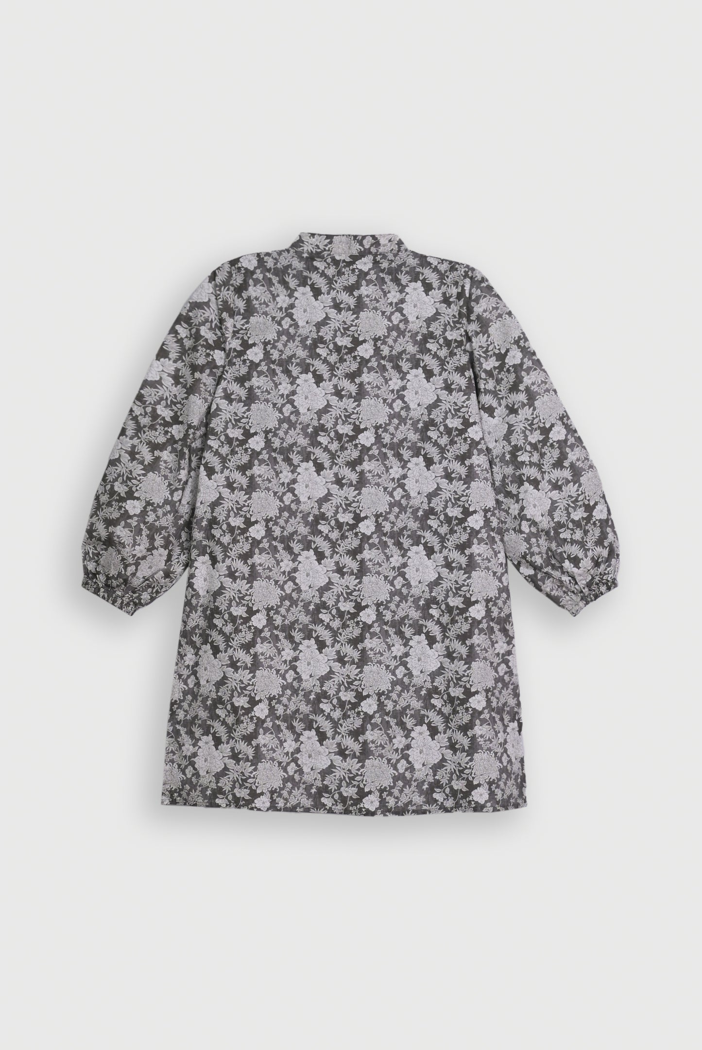 GRAY FLORAL FROCK Reality