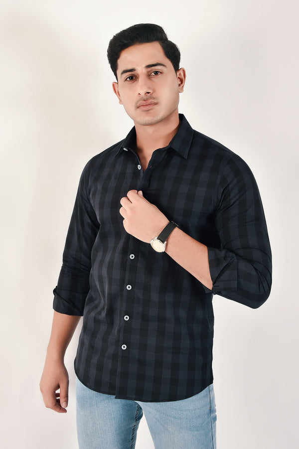 Checkered Charm Cotton Shirt