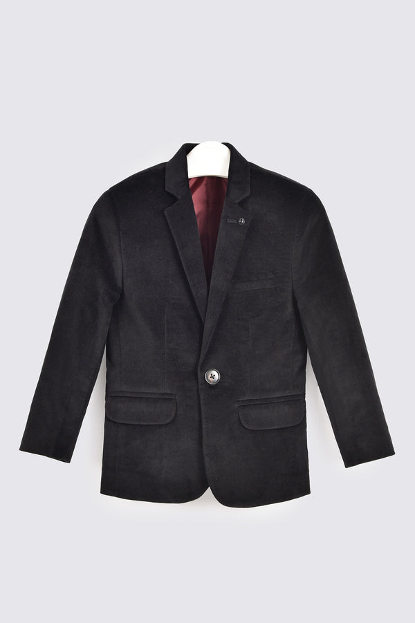 Classic Black Corduroy Coat