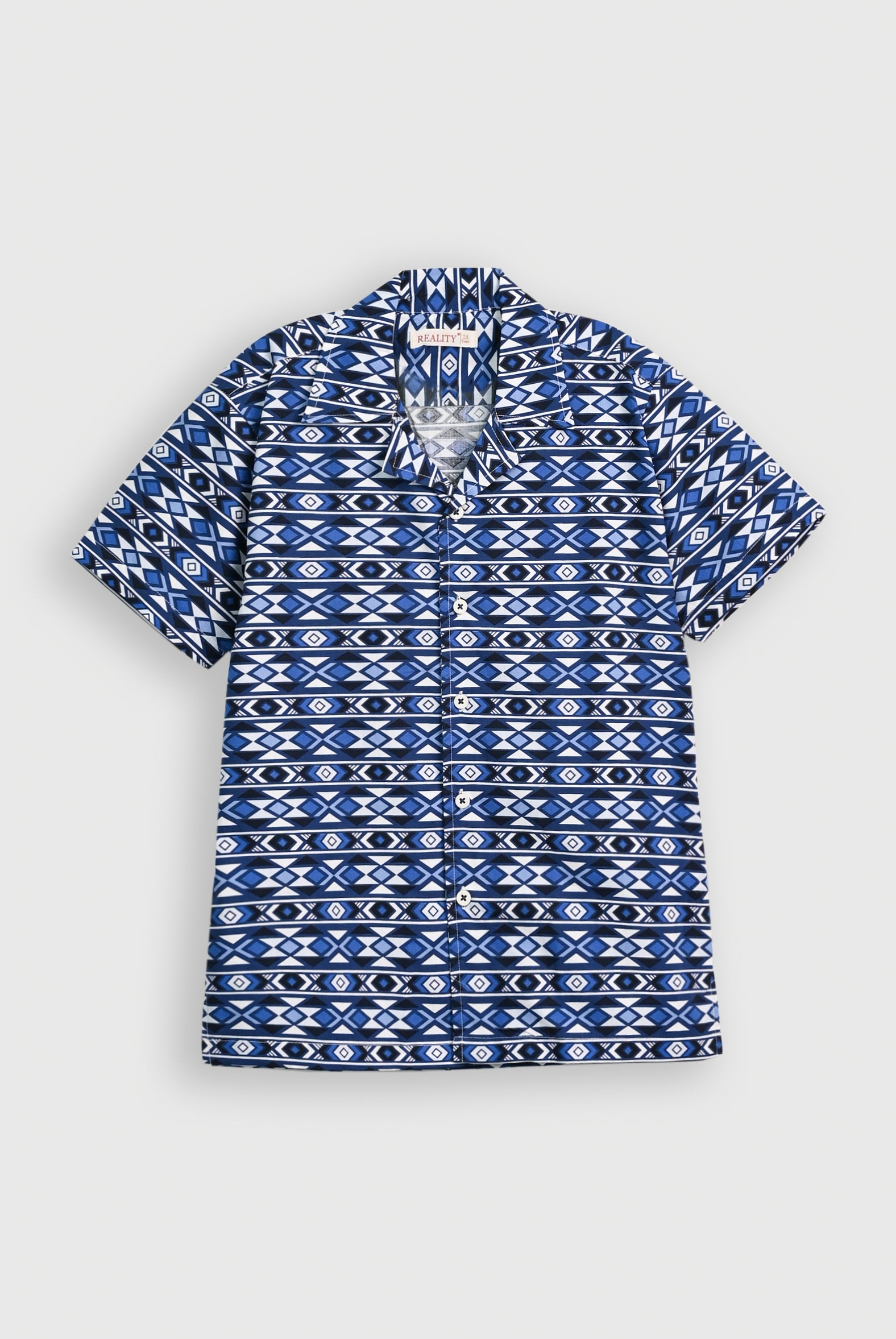 COAT COLLAR BLUE CASUAL SHIRT Reality