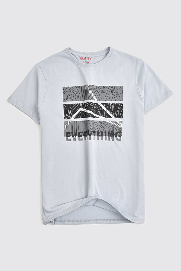 Abstract Gray Graphic T-Shirt