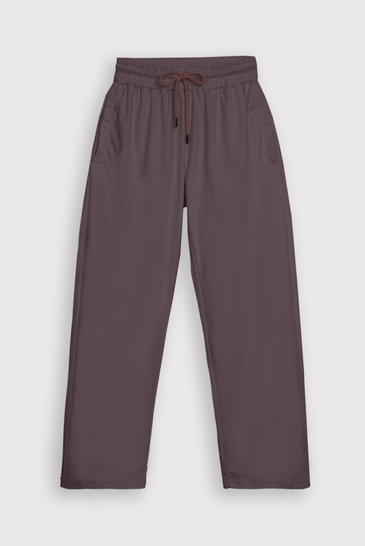 LIGHT BROWN INTERLOCK KNITTED TROUSER Reality