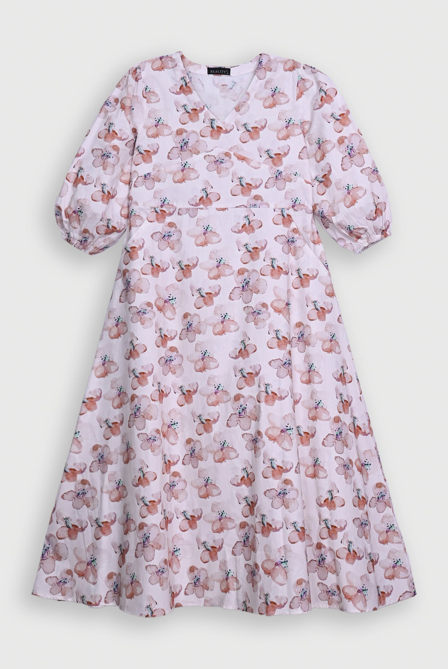 PRINTED LIGHT BROWN FROCK