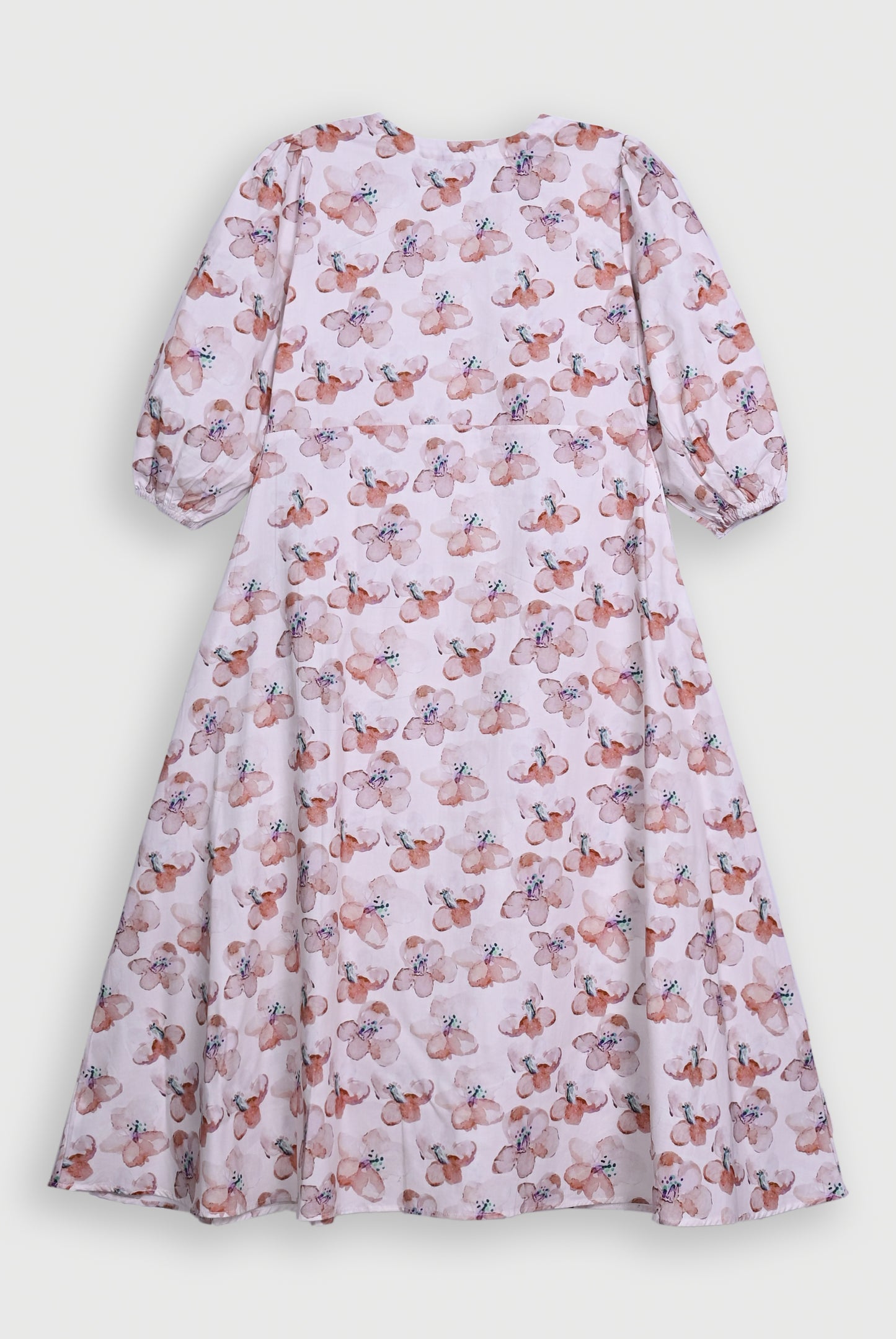 PRINTED LIGHT BROWN FROCK