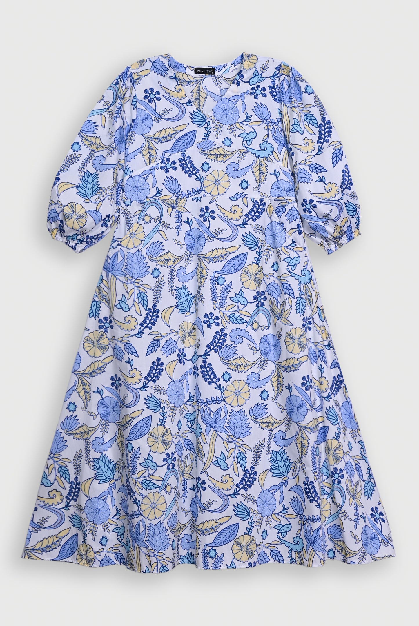 PRINTED LIGHT BLUE FROCK
