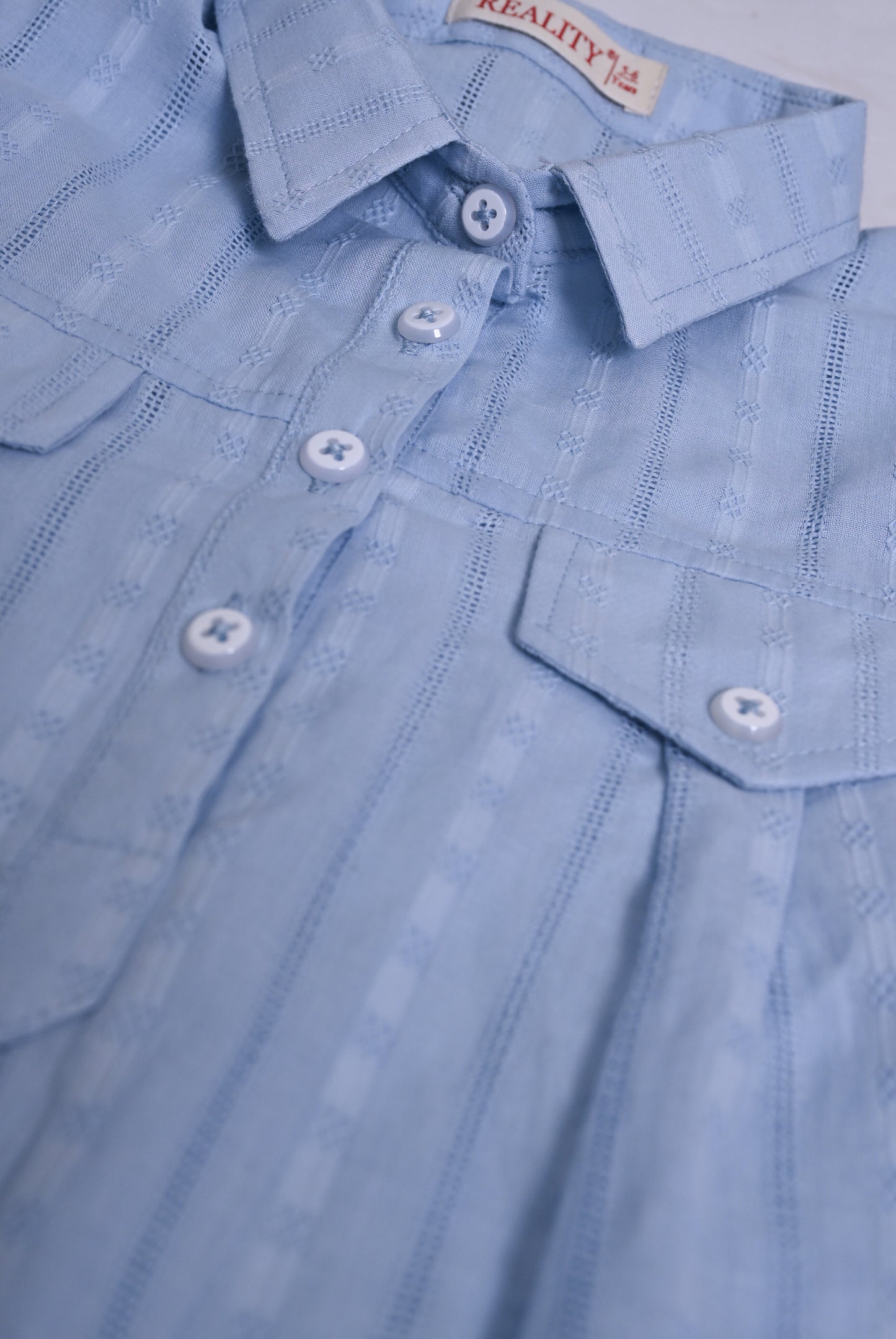 ELEGANT FUPP SLEEVE SKY TOP