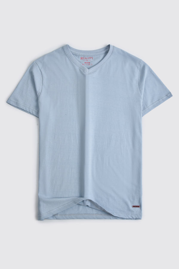 Light Gray V-Neck T-shirt